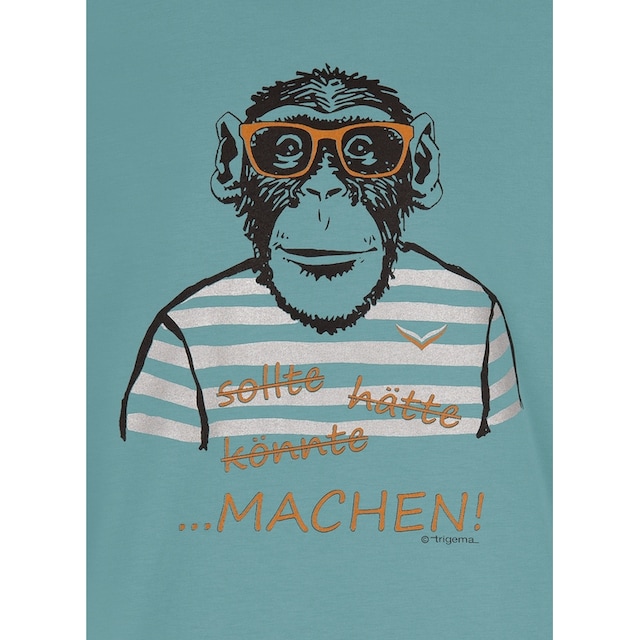 Trigema T-Shirt »TRIGEMA T-Shirt mit großem Affen-Aufdruck« bei ♕