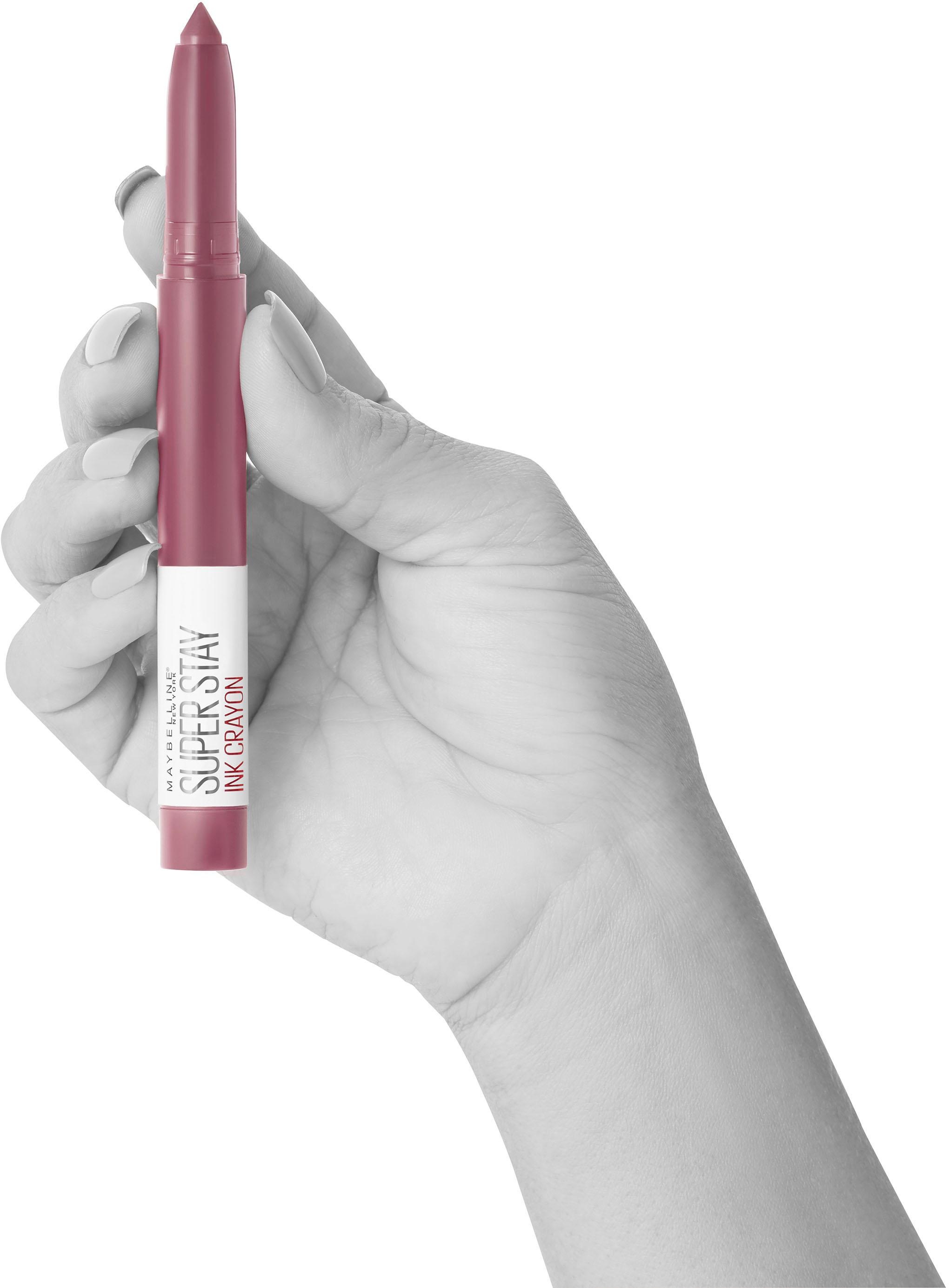 MAYBELLINE NEW YORK Lippenstift »Super Stay Ink Crayon«, mit natürlichen Inhaltstoffen