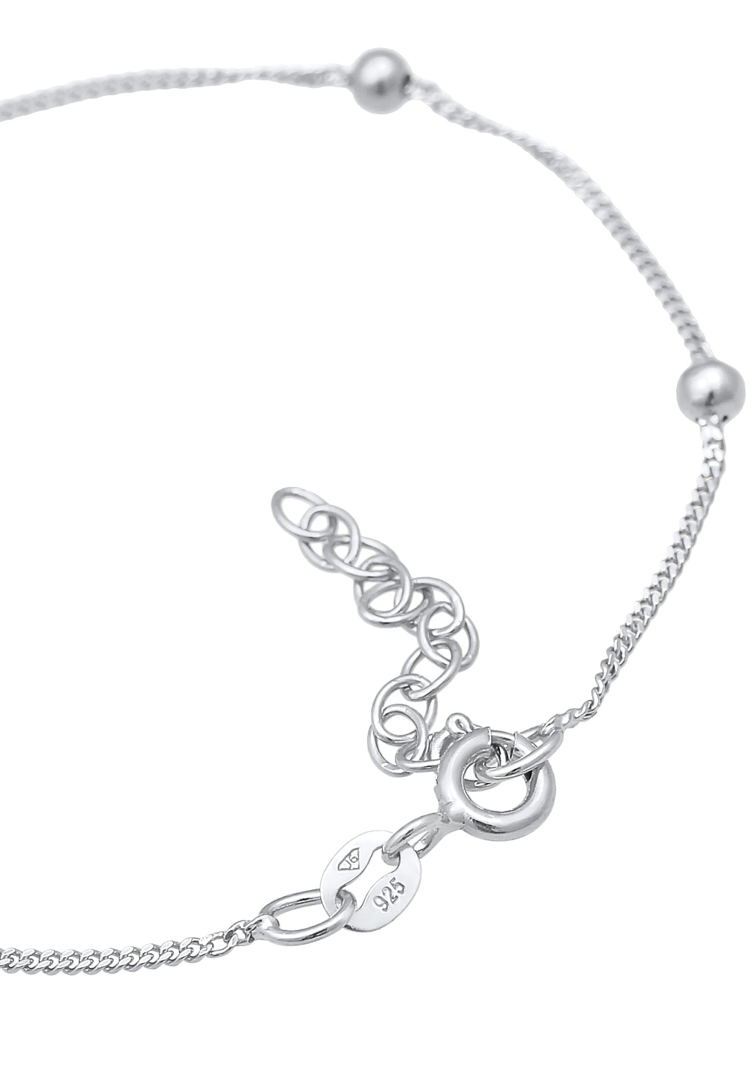 Elli Armkette »Armband Basic Panzerkette Silberbeads 925 Silber«