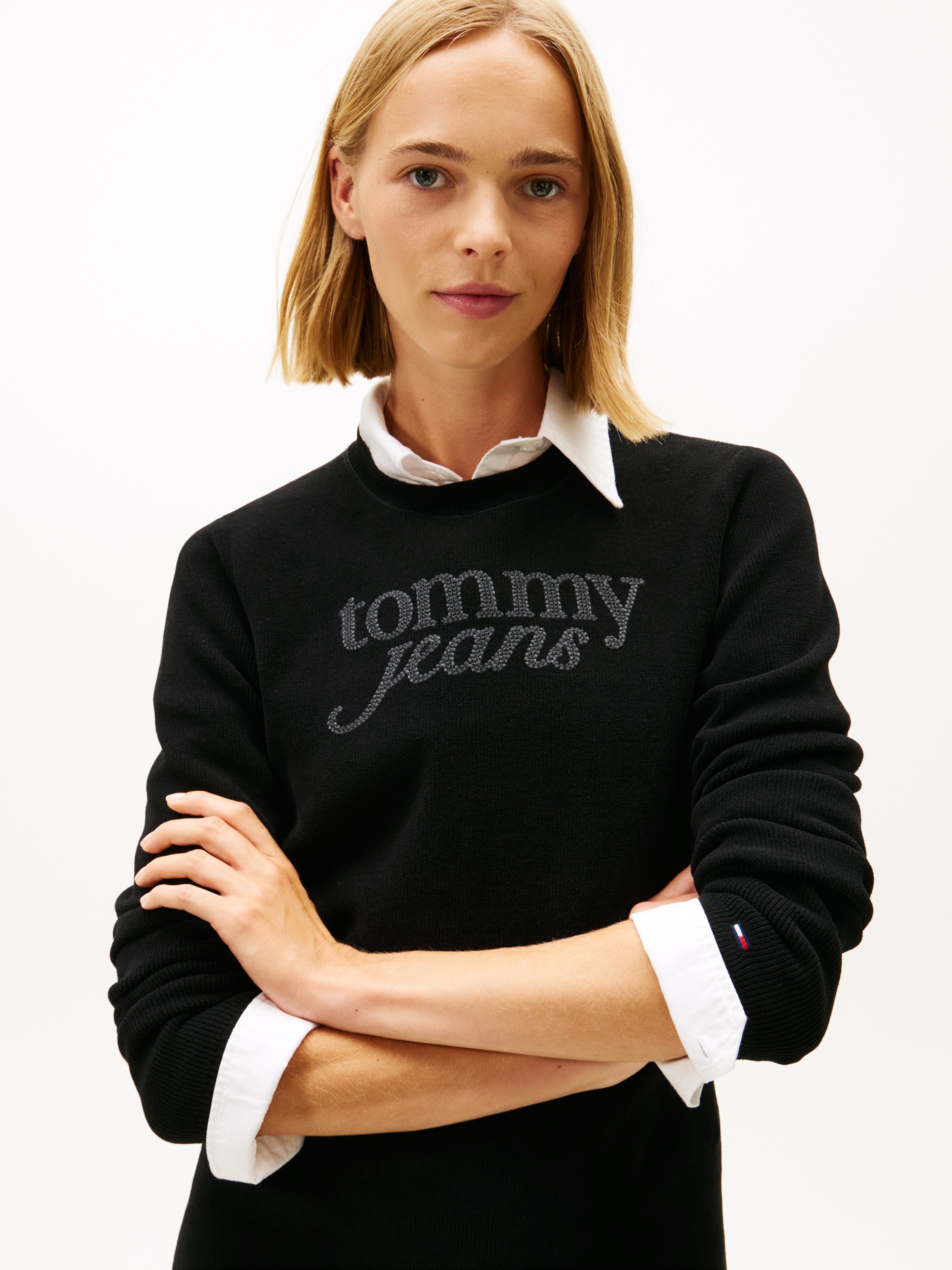 Tommy Jeans Sweatkleid »TJW MINI SCRIPT SWEATER DRESS«