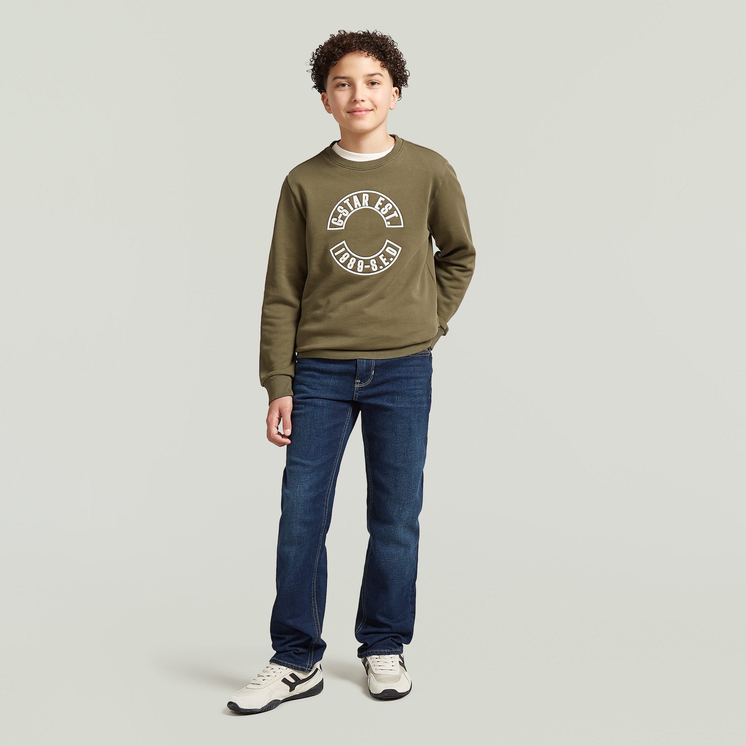 G-STAR Straight-Jeans »KIDS, MOSA STRAIGHT« aus Baumwoll-Denim