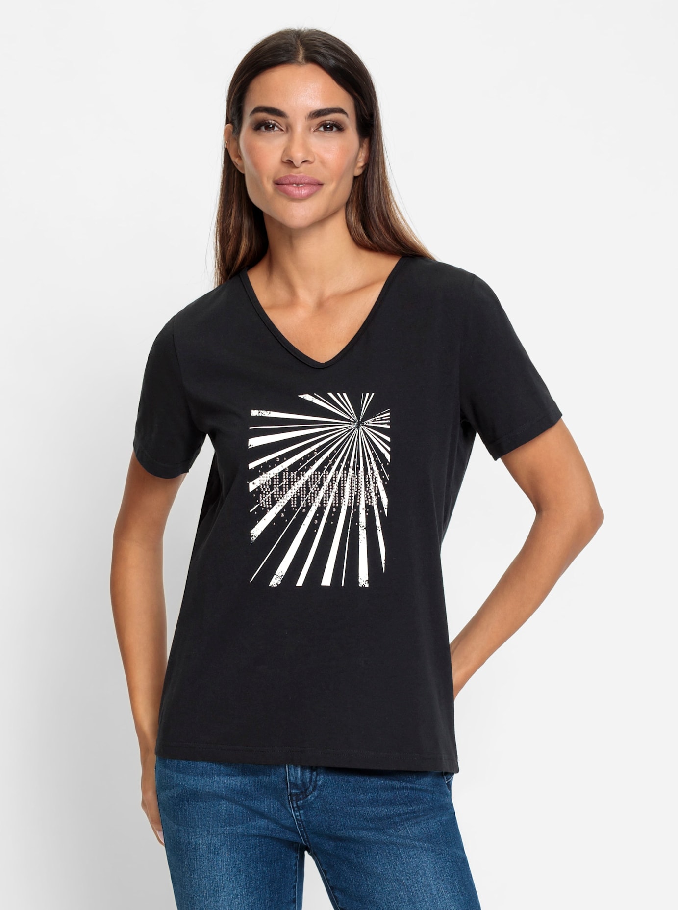 heine V-Shirt »T-Shirt«, (1 tlg.)