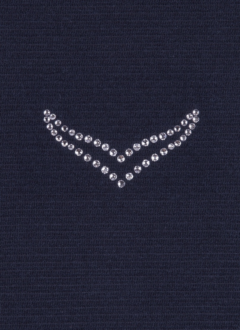 Trigema Sweatshirt »TRIGEMA Shirt mit kurzen Ärmeln mit Kristallsteinen«
