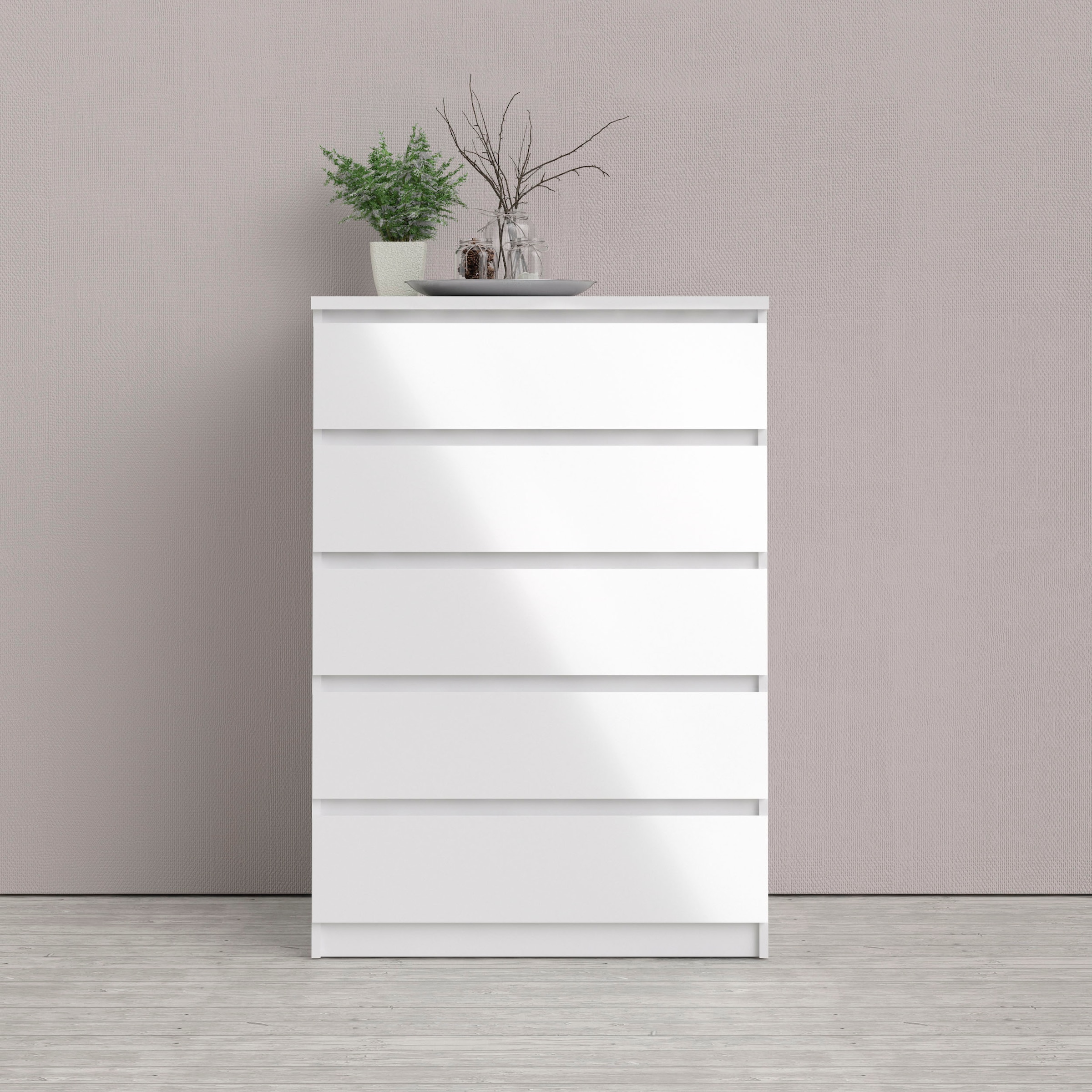 INOSIGN Kommode »Naia«, abgerundete Schubladenkanten auf Metallgleiter, Breite 77 cm