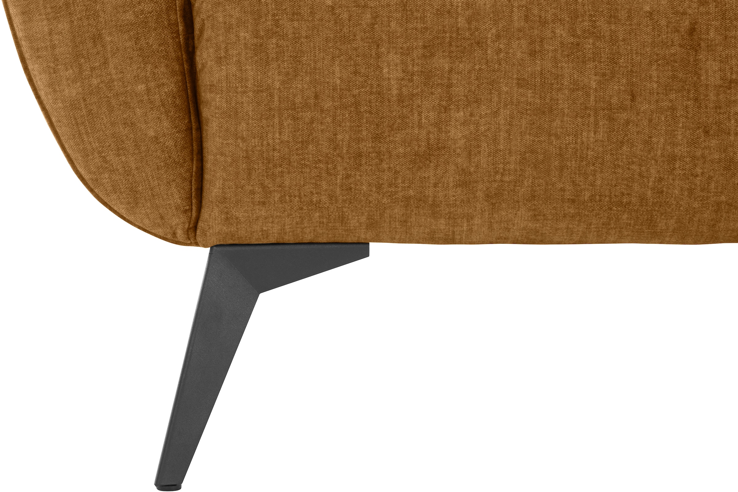 Home affaire Ecksofa »Baggio romantische Polsterecke, bequem,  Breite 277 cm, L-Form« Zierkissen inklusive, schwarze Metallfüße