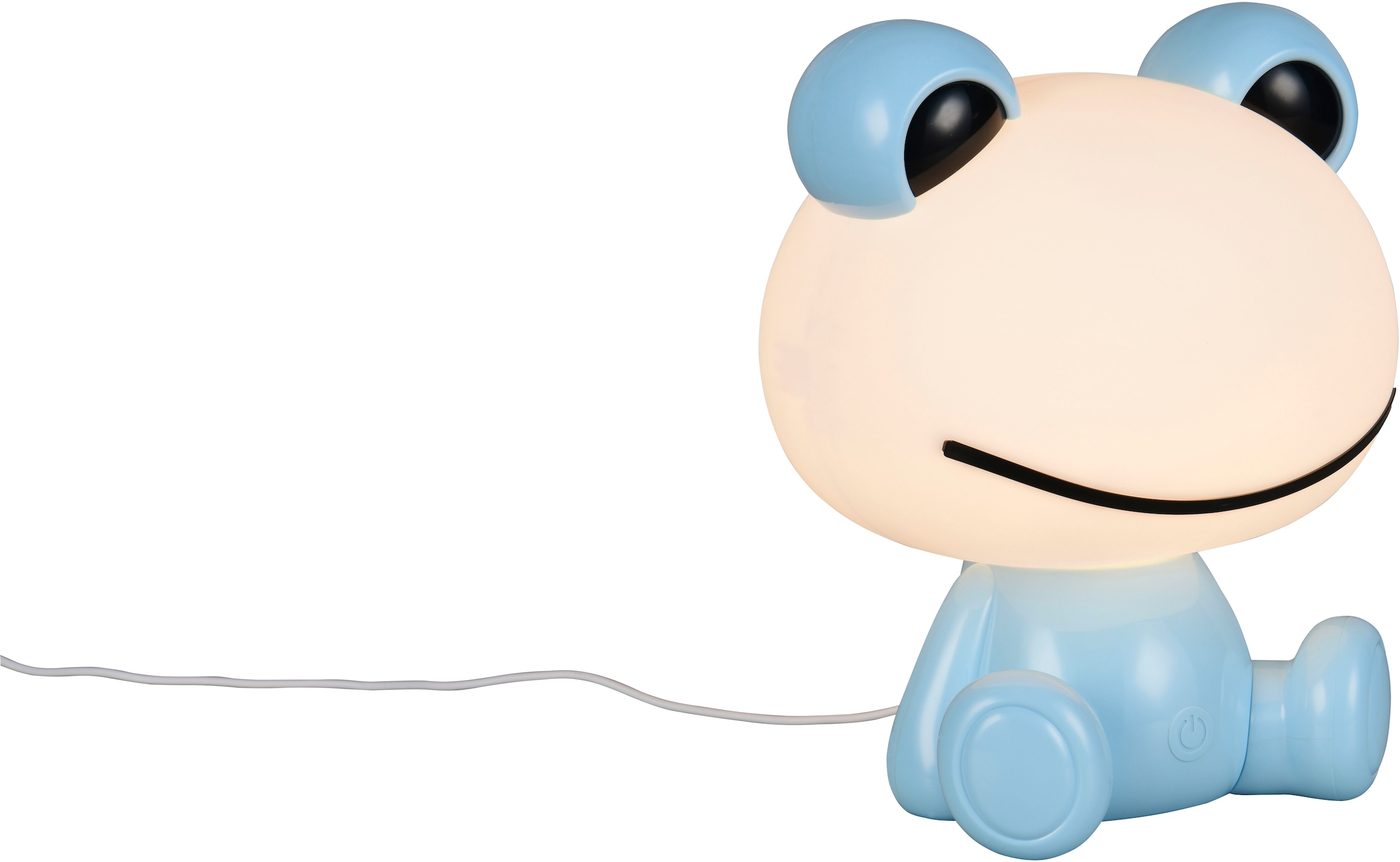 REALITY Leuchten LED Tischleuchte »HOPPER, Kinderzimmer Tischleuchte Nachttischleuchte Frosch Optik, RGB« LED-Board 1 Stk. RGB | Warmweiß 0,3W 30 Lumen warmweiß 3000K, RGB Farbwechsel Modus, USB-Anschluss