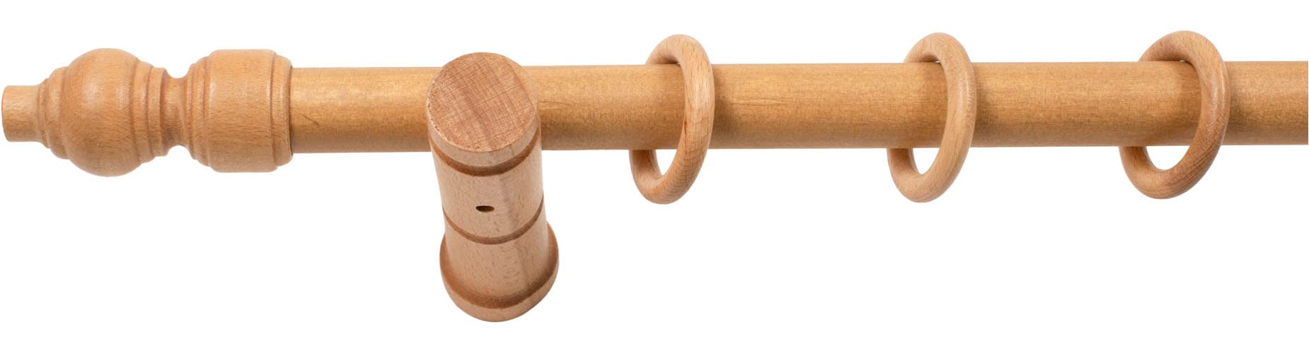 SN DECO GROUP Gardinenstange »Filigrano« 1 läufig-läufig Fixmaß 28 mm, Holz, verschiedene Längen und Farben, Komplettset