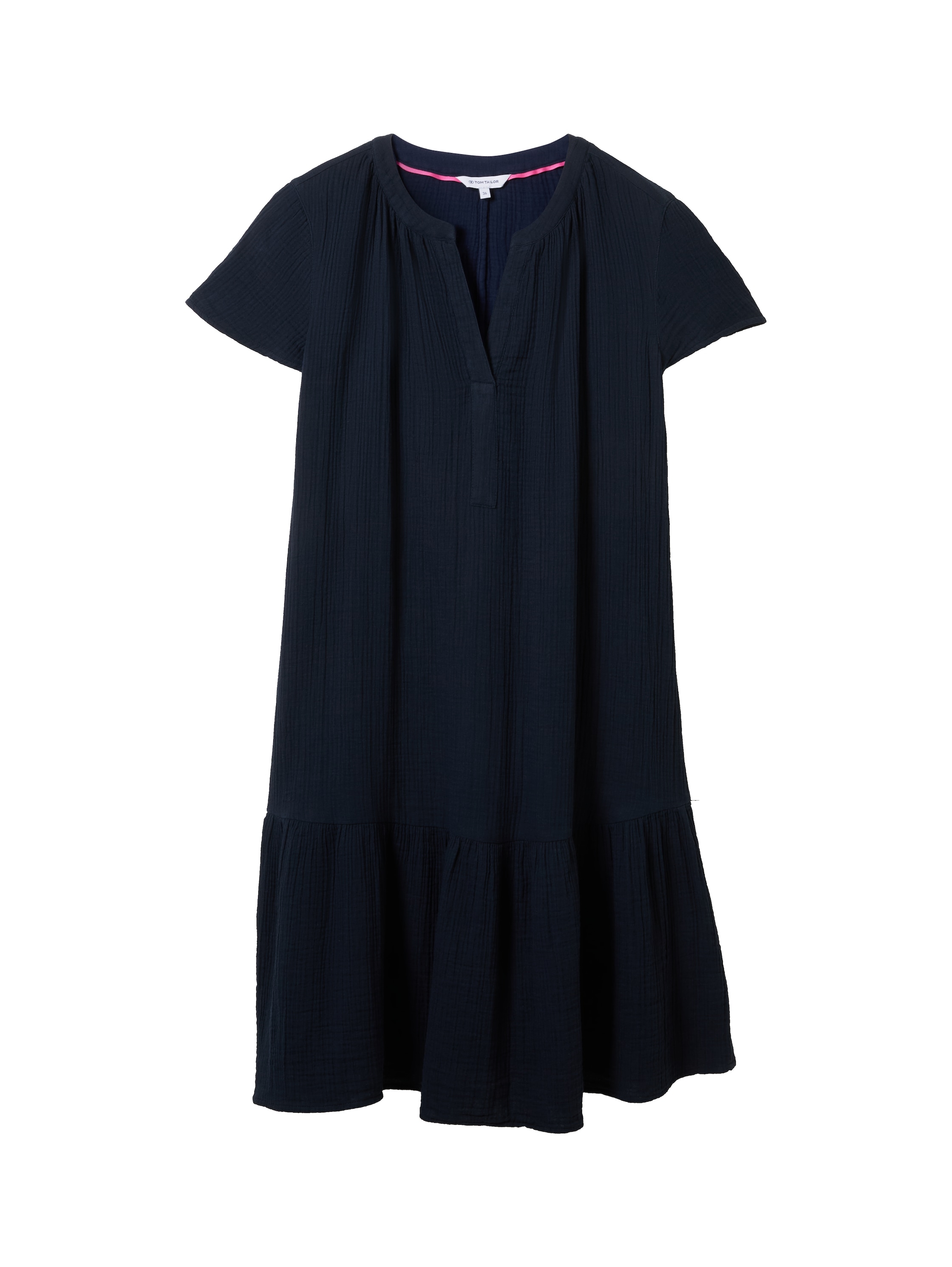 TOM TAILOR Minikleid, mit leichter Raffung - in Crincle-Optik