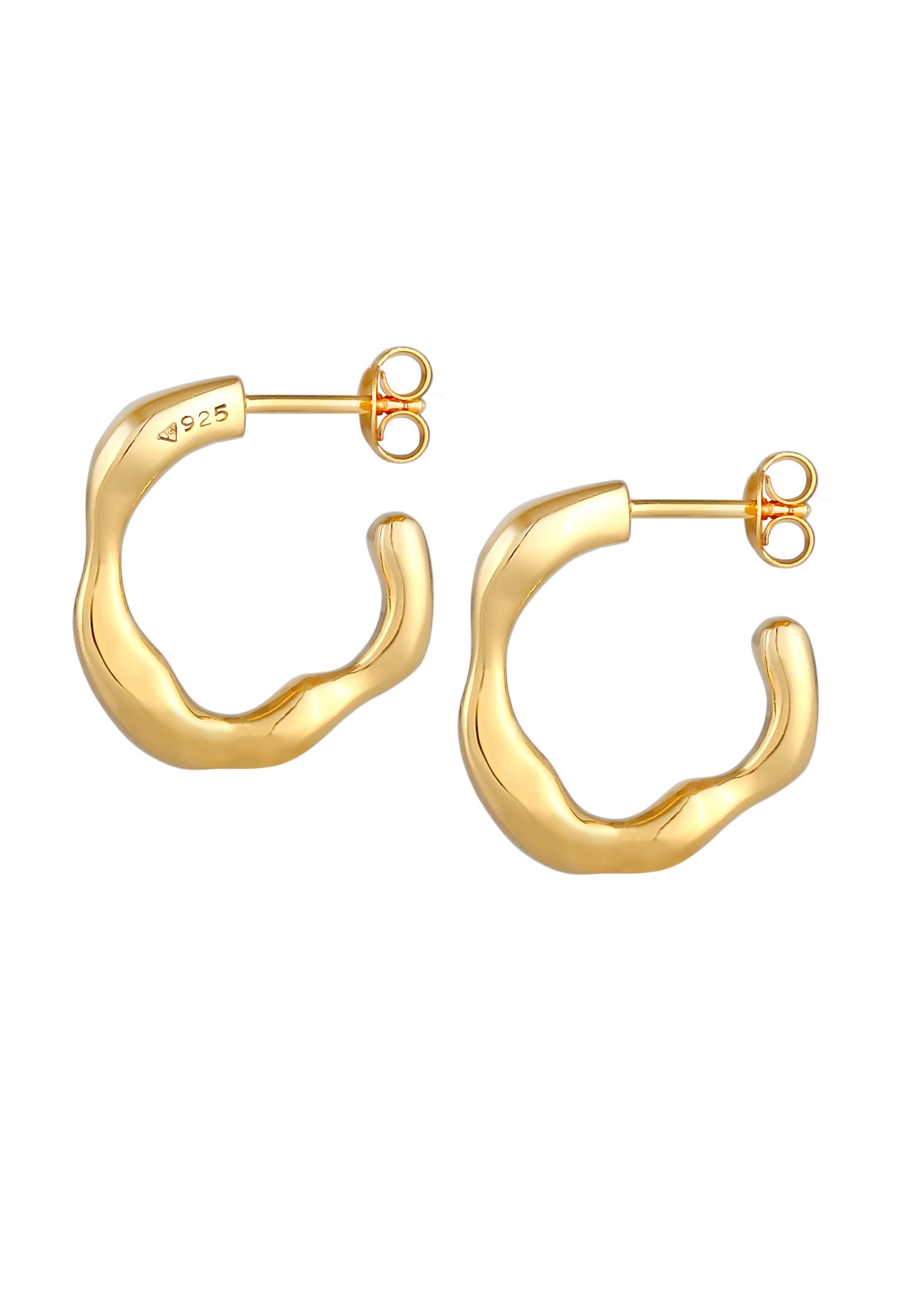 Elli Premium Paar Ohrstecker »Ohrringe Creolen Stecker Organic Look 925 Silber«