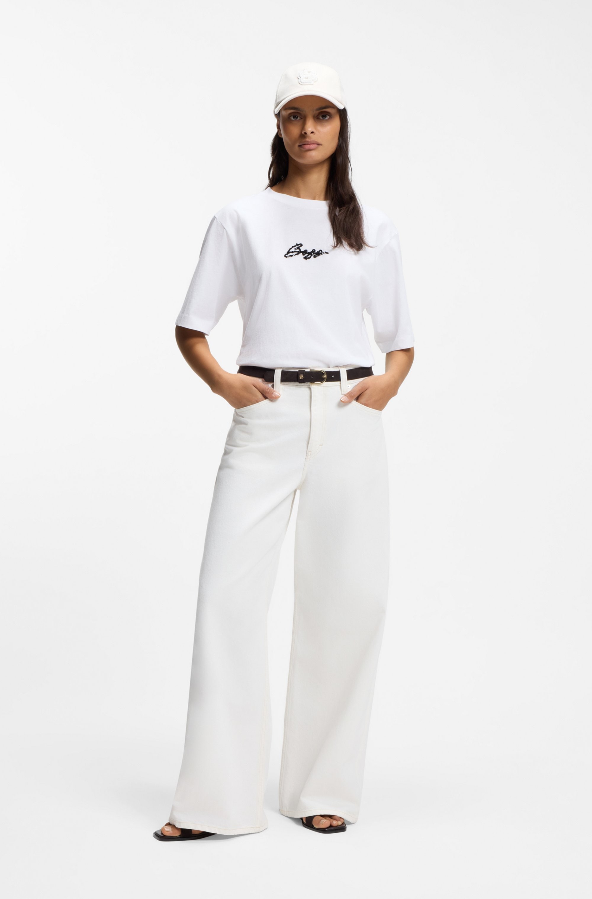 BOSS ORANGE T-Shirt »Eregular Premium Damenmode« Relaxed Fit