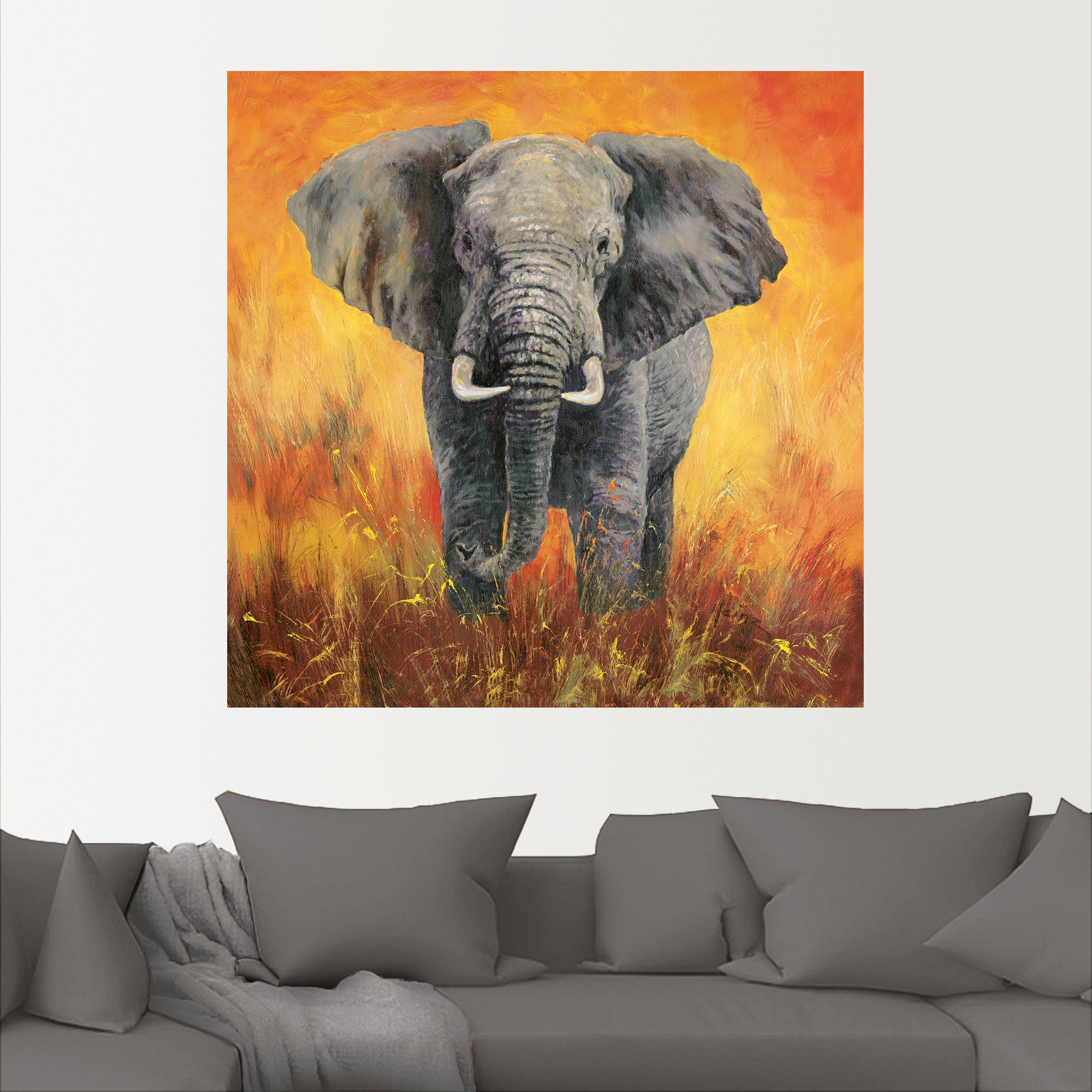 Artland Wandbild »Porträt auf als Leinwandbild, Alubild, Elefanten in versch. Elefant«, Wandaufkleber (1 Raten Größen St.), oder Poster Bilder, bestellen