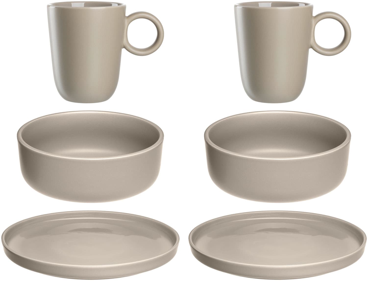 LEONARDO Geschirr-Set »ROMA, Geschirrset, 6-teilig« Frühstücks Set, Service, spülmaschinengeeignet