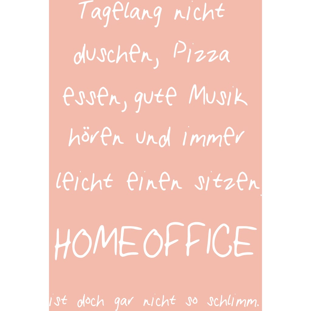 queence Metallbild »Homeoffice II«, Sprüche, (1 St.)