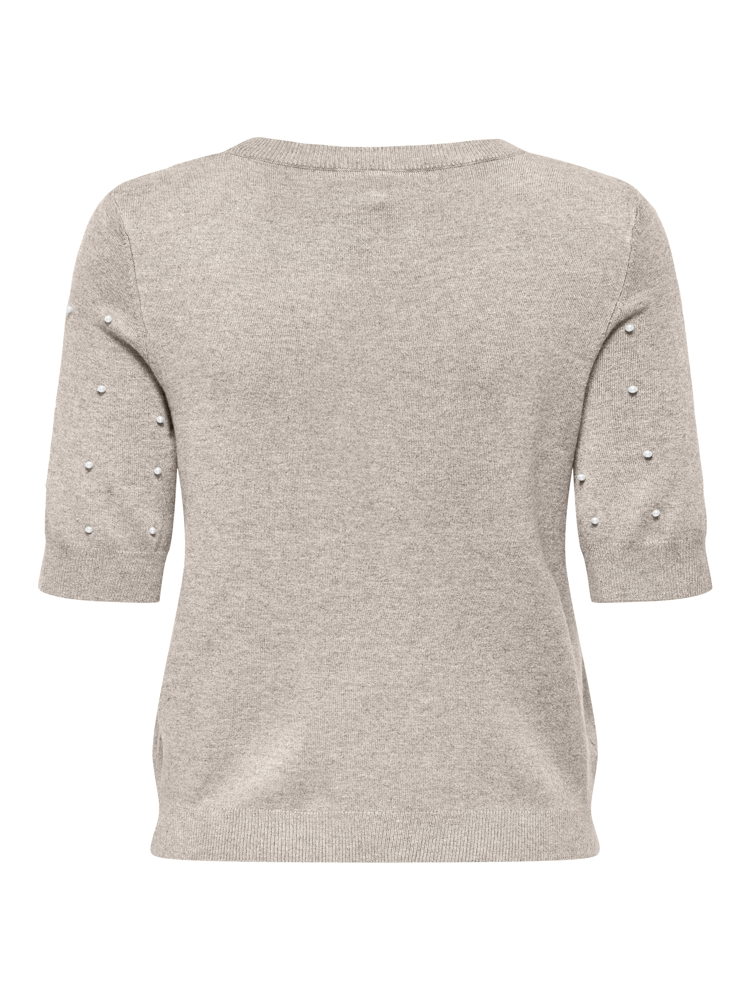 ONLY Kurzarmpullover »ONLVENICE LIFE SS PEARL O-NECK KNT«