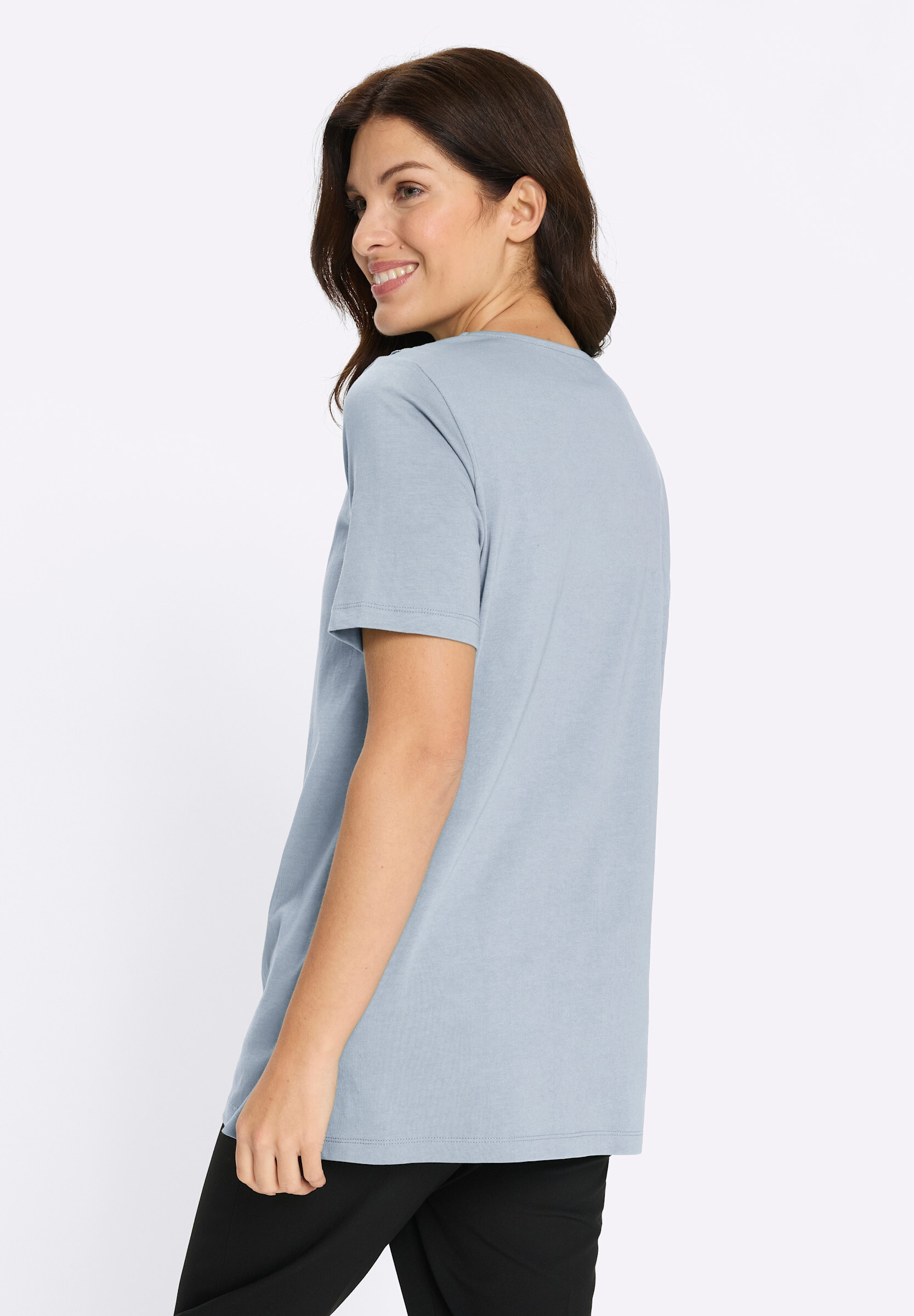 Sieh an! Longshirt »Longshirt Longshirt mit Spitzeneinsatz«