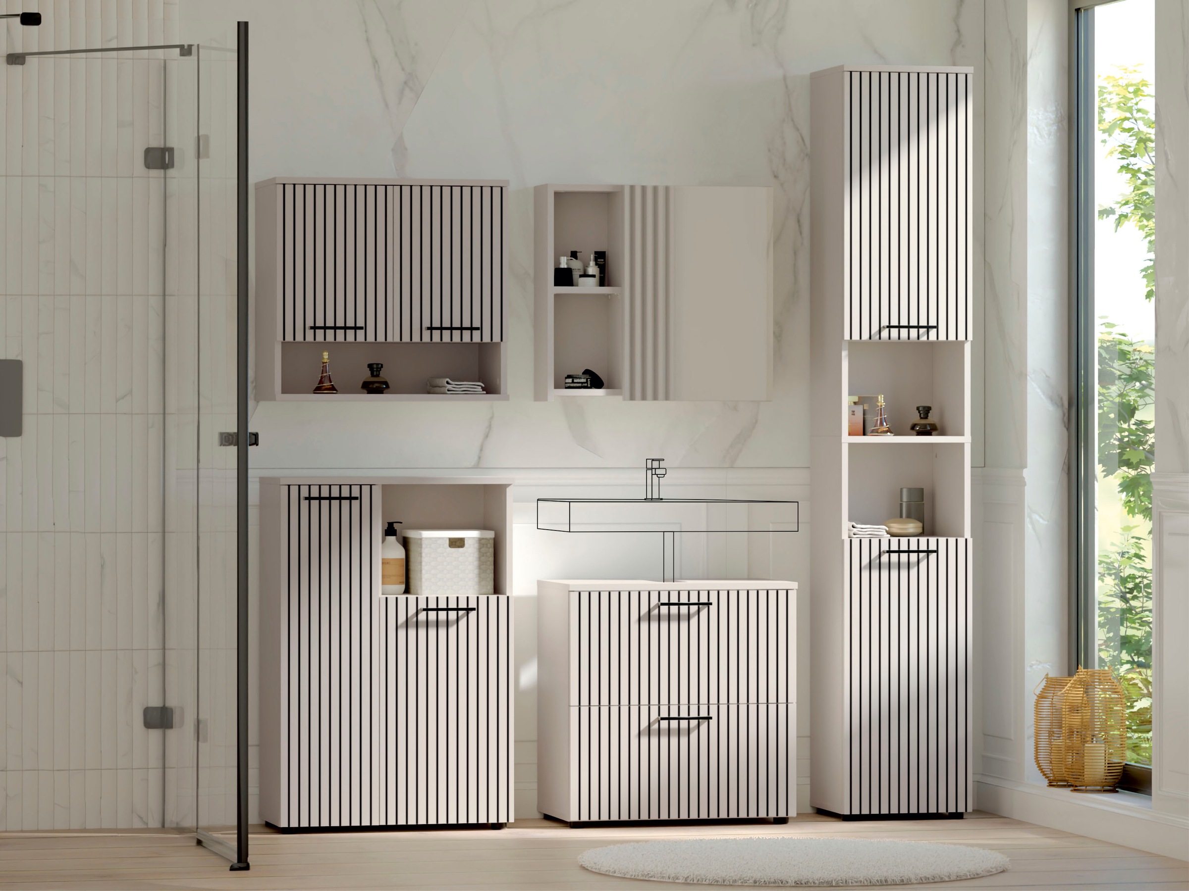 RESPEKTA Badezimmer-Set »Tilda« 5 Stk. tlg.