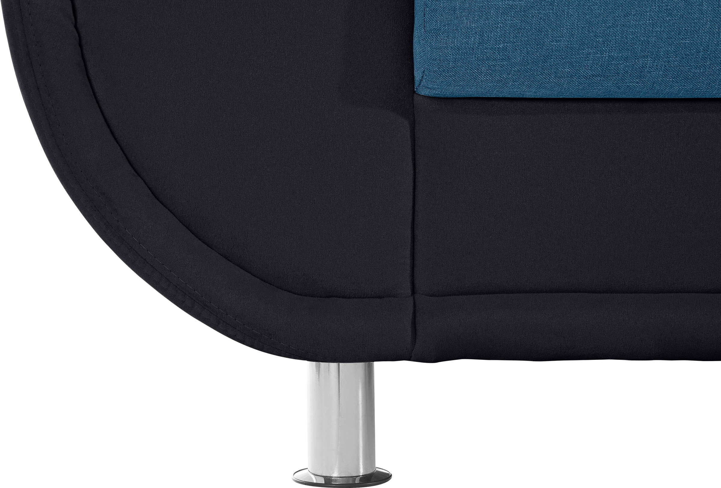 TRENDMANUFAKTUR 3-Sitzer »Rondo 3, zeitlos und modern, bequem, Materialmix« wahlweise mit Federkern, extrabreite Armlehnen zum Relaxen