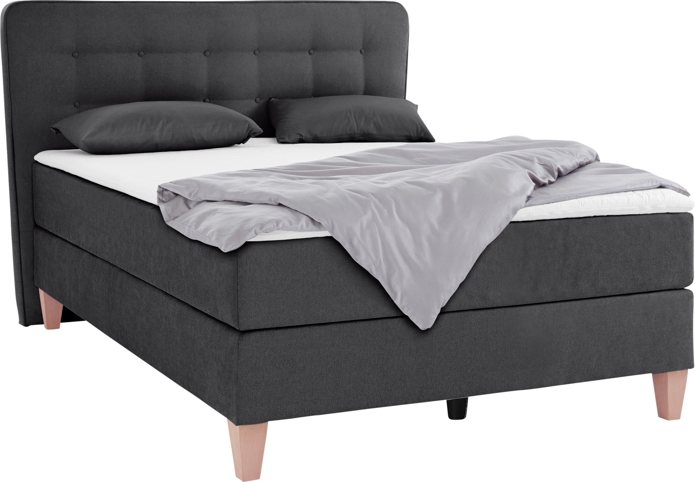 Home affaire Boxspringbett »Ascola«, incl. Topper, 5, Breiten, 3 Ausführungen, 2 Härtegrade
