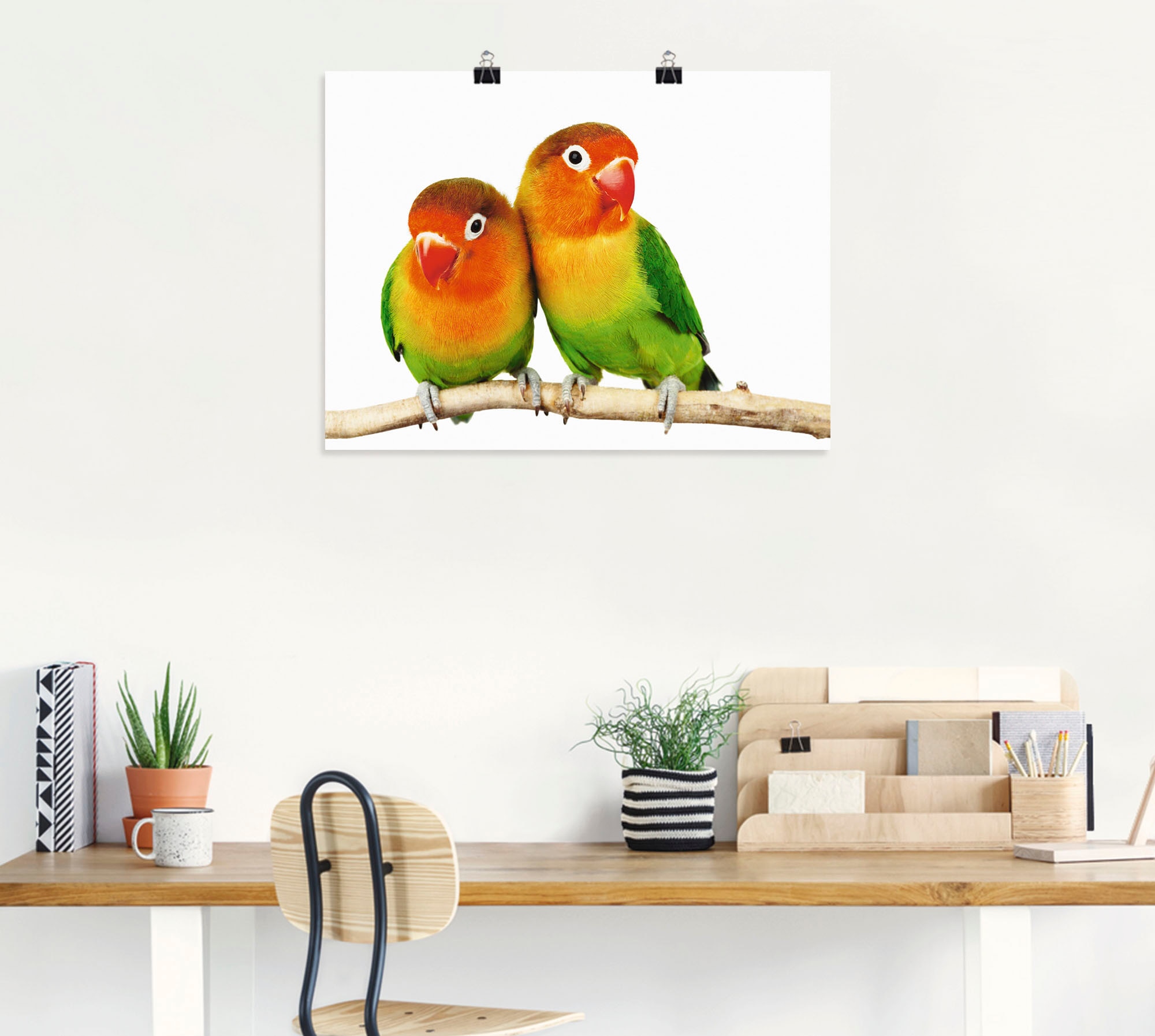 Artland Wandbild »Paar von auf Vögel, Alubild, Größen St.), Grauköpfchen Rechnung Papageien«, kaufen Leinwandbild, in versch. - Poster oder (1 Wandaufkleber als