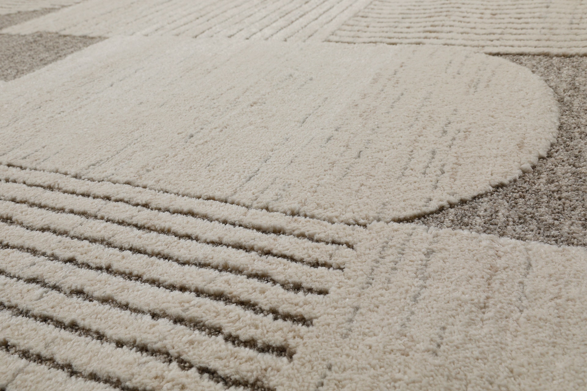 Wecon home Teppich »Mats« rechteckig 18 mm Höhe Gewebt, Hoch-Tief, pflegeleicht, Retro Design, Scandi, Wohnzimmer