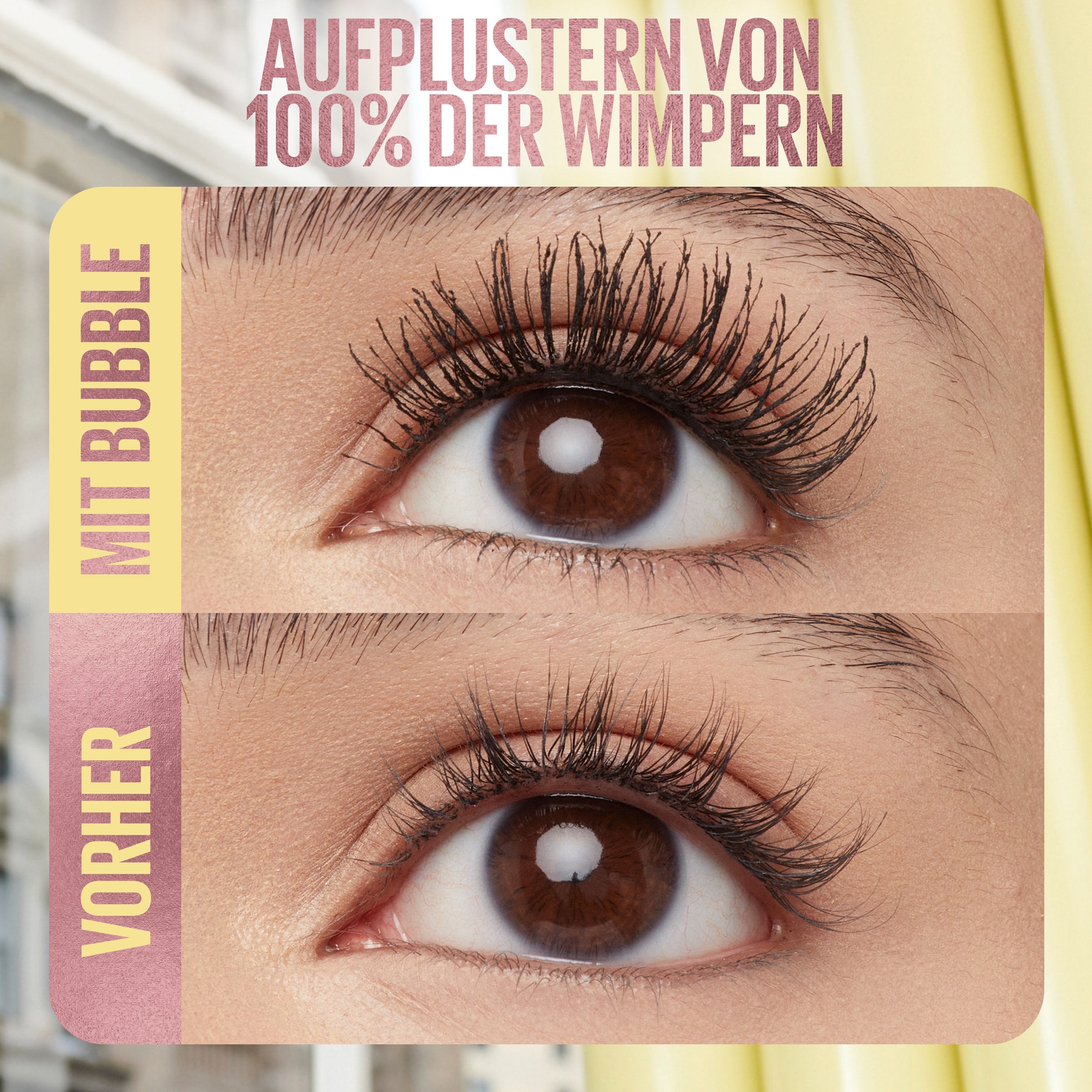 MAYBELLINE NEW YORK Mascara »COLOSSAL BUBBLE MASCARA« maximales Volumen ganz einfach aufbauen – Wimper für Wimper