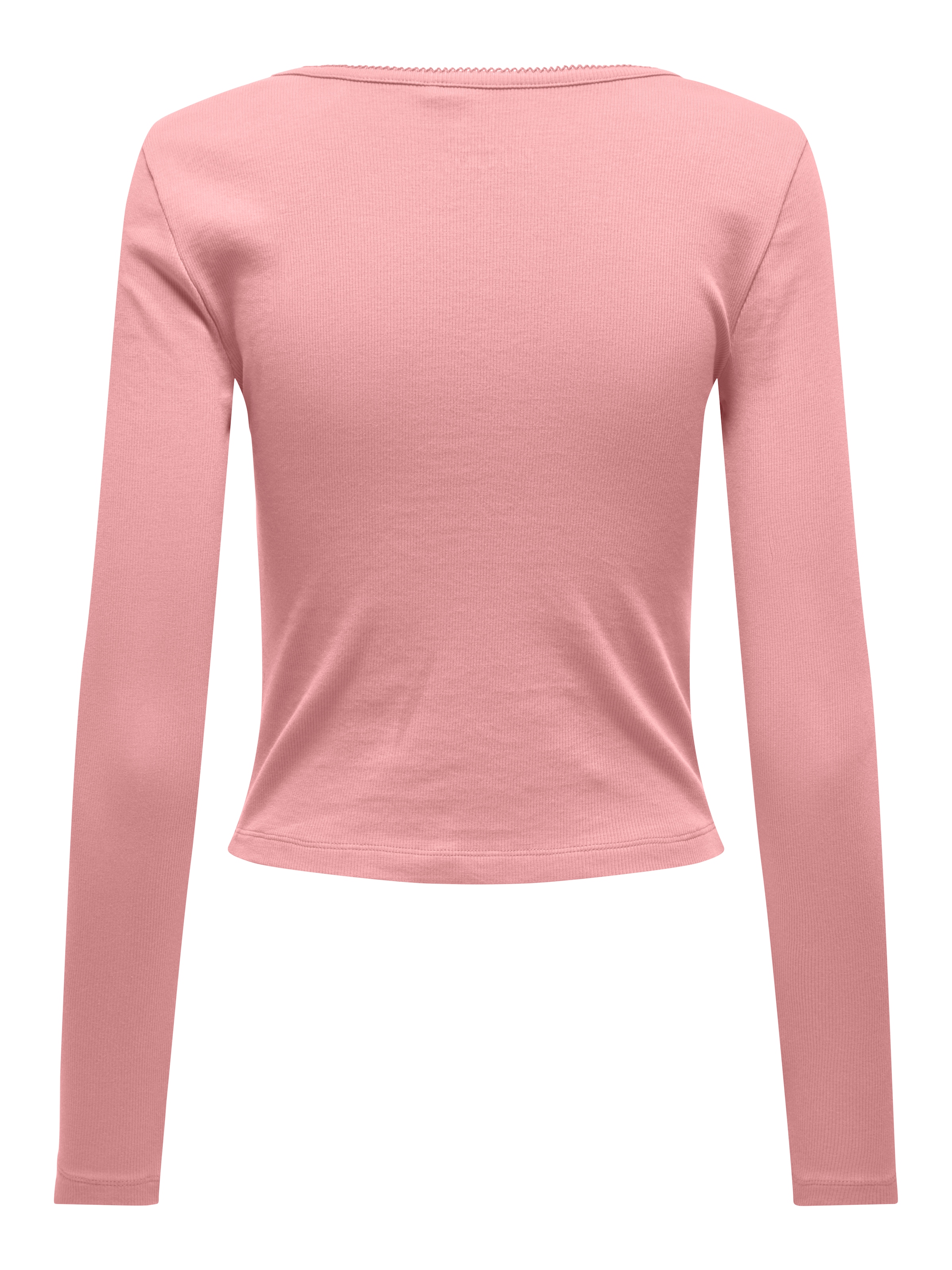 ONLY Langarmshirt »ONLBETTY LIFE L/S SCALLOP V-NECK CC JRS« mit Raffung am Ausschnitt