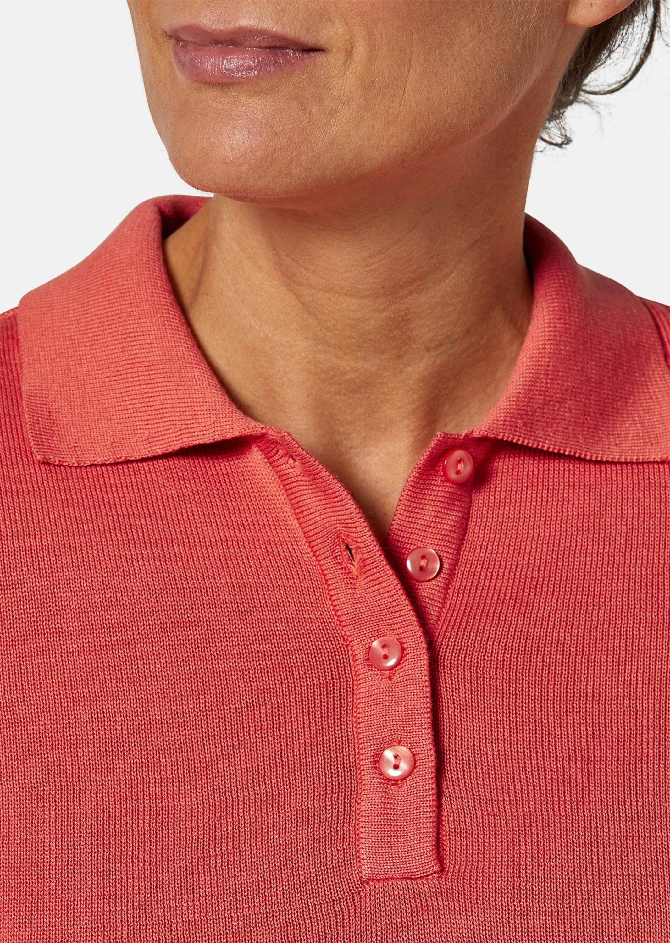 GOLDNER Kurzarmpullover »Polopullover Kurzarm Strickpullover mit adrettem Kragen«