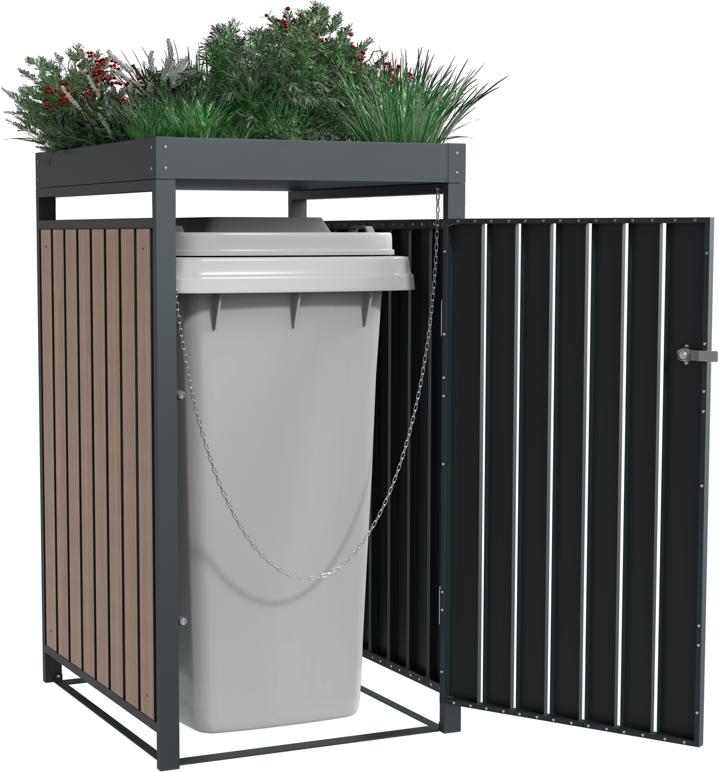 WESTMANN Mülltonnenbox »Planta« Platz für 1 Mülltonnen je 240 L, BxHxT: 68x84x124,5 cm