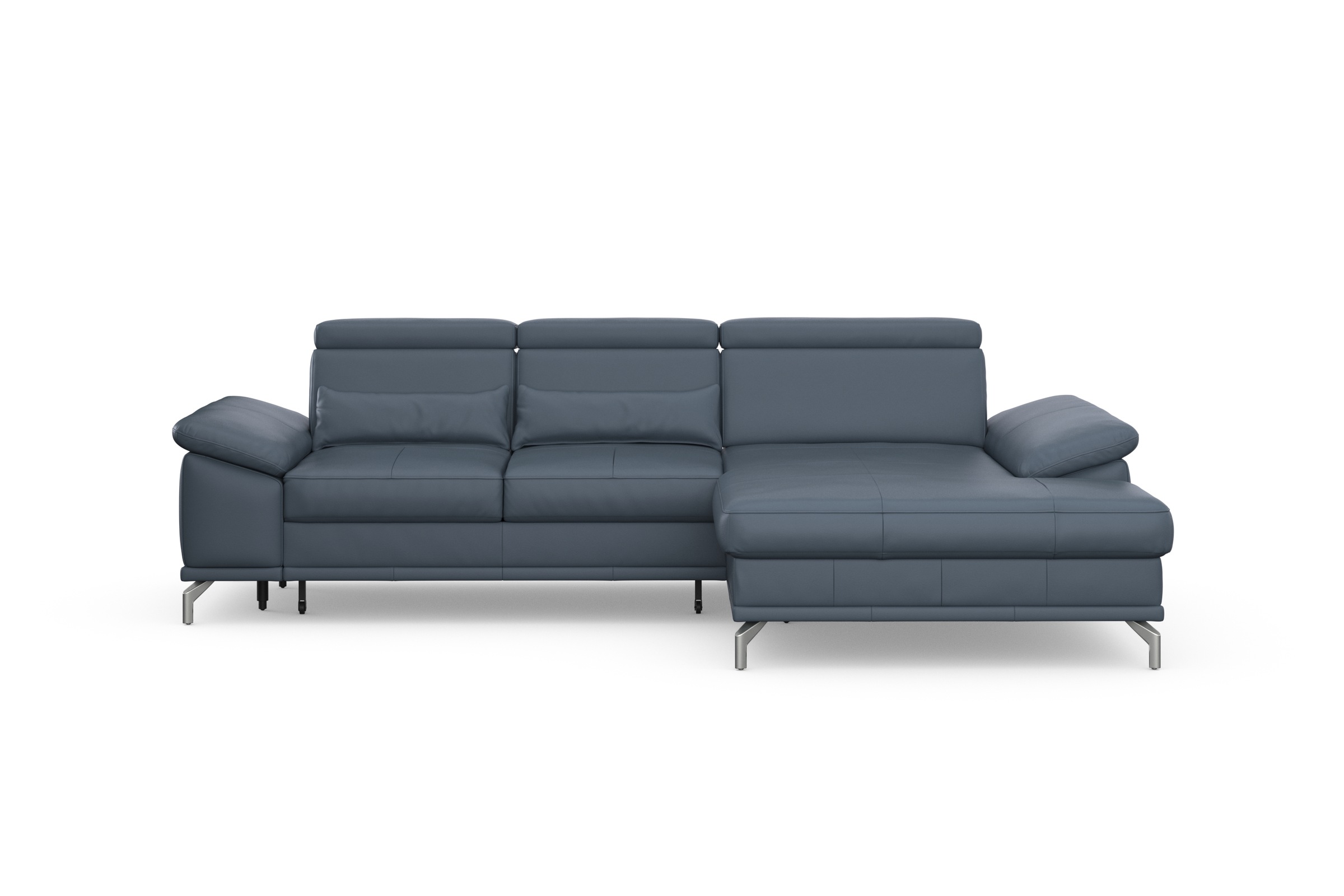 sit&more Ecksofa »Cabrio L-Form, mit Sitztiefenverstellung, Arm- und Kopfteilverstellung«, 2 Nierenkissen, Federkern, optional Bettfunktion und Stauraum
