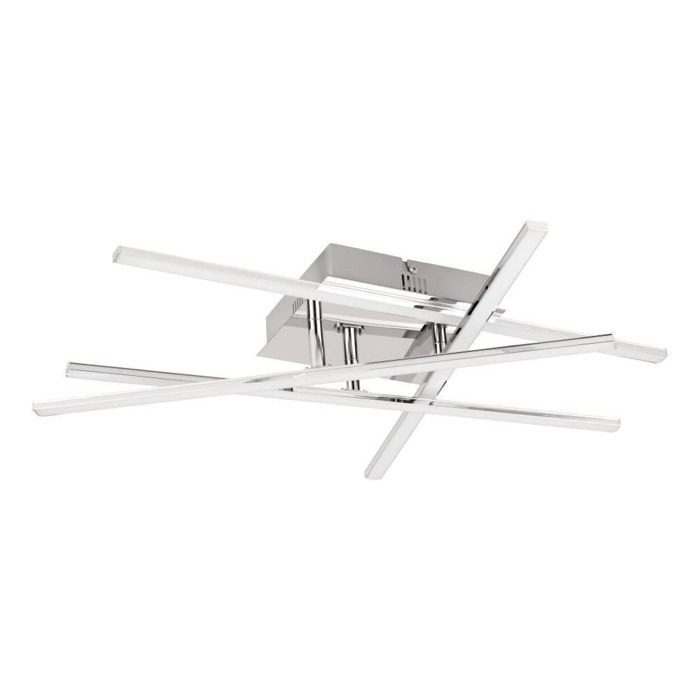 EGLO Deckenleuchte »LASANA 1 Deckenlampe, chrom, weiß, schlanke Bauform, Wohnzimmerlampe«, 1 flammig, Leuchtmittel LED-Board | LED fest integriert, Esszimmer, Küche, Schlafzimmer, modern, minimalistisch, 50x16x9,5cm