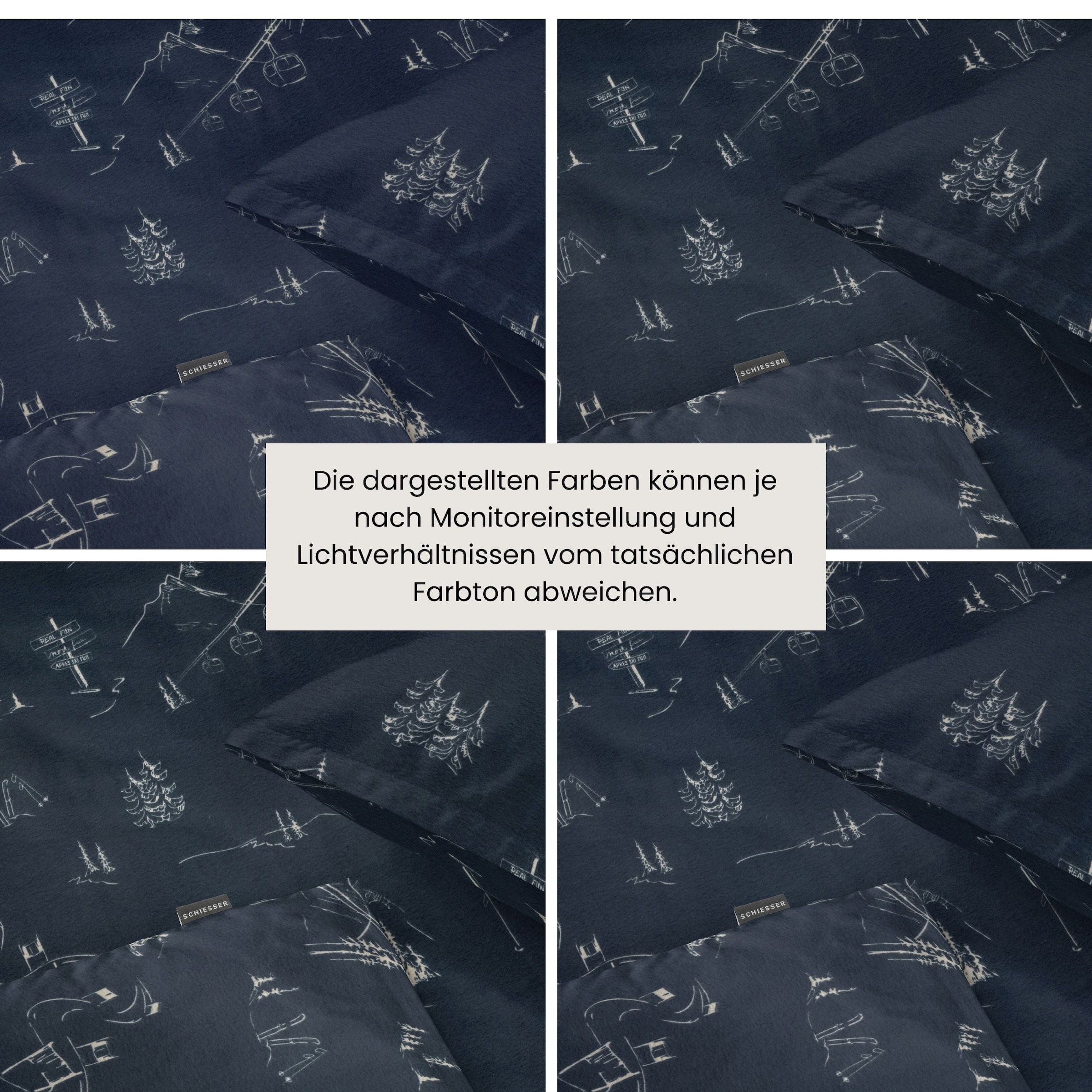 Schiesser Bettwäsche »Skiing aus weicher Baumwolle mit Winterprint« 2 OEKO-TEX® MADE IN GREEN