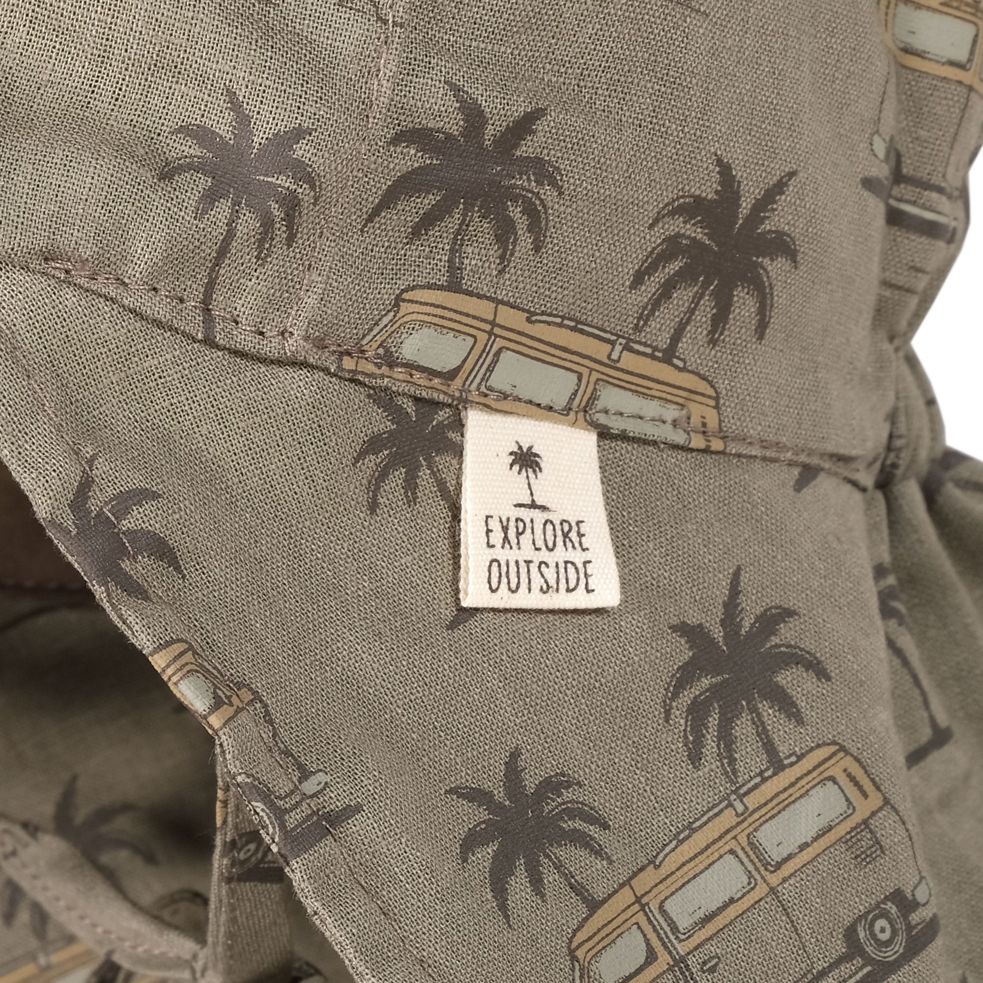 MAXIMO Schirmmütze 1 Stk. Khaki, Schildmütze, Camping-Motiv, Leinen-Mix, Jungen