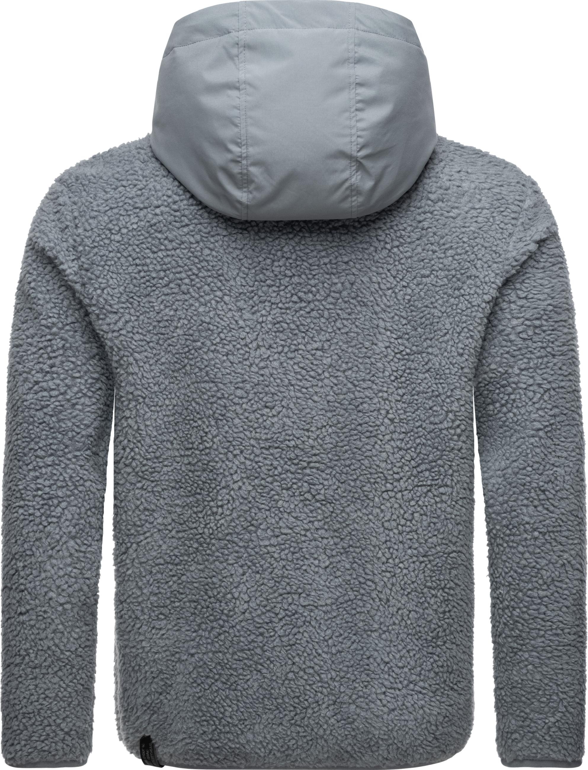 Ragwear Sweatjacke »Fleecejacke Adar«, Angesagte Herren Plüschjacke mit hohem Kragen