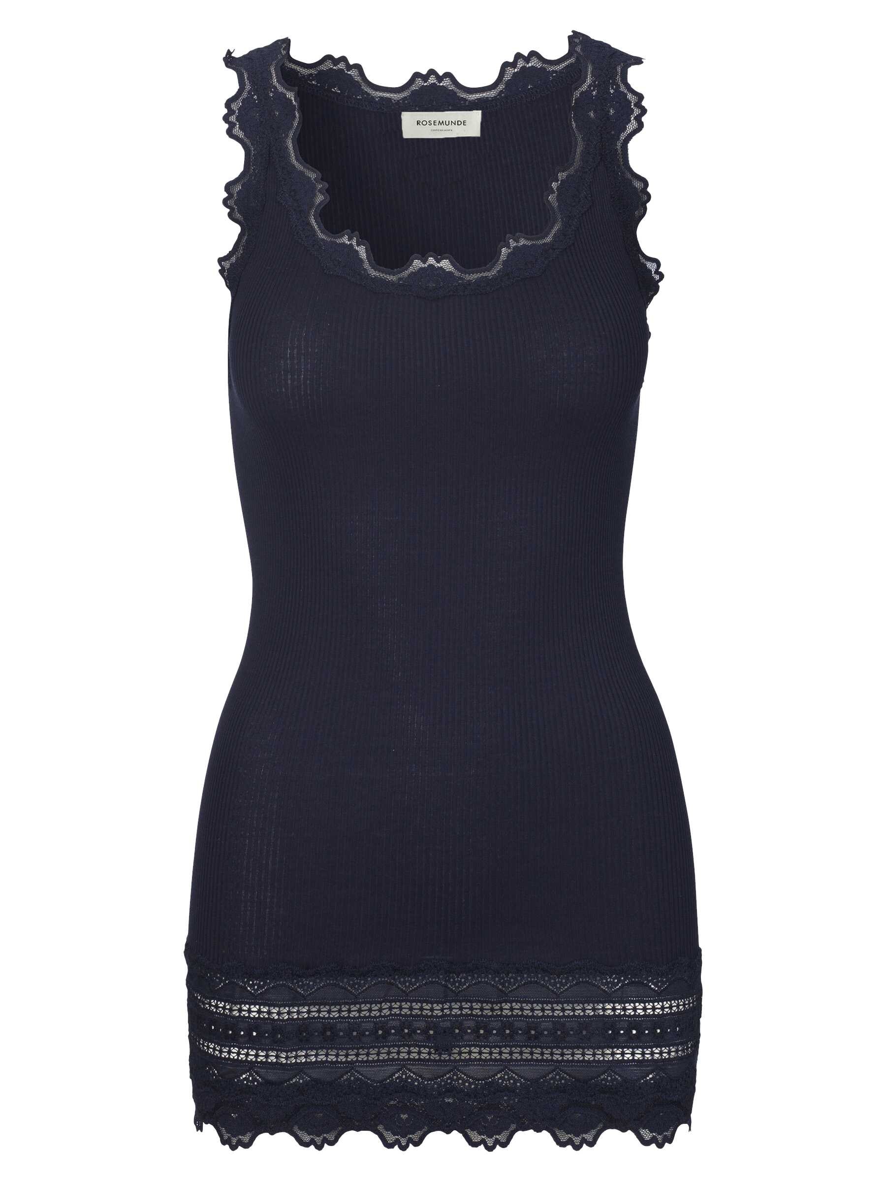 rosemunde Spitzentop »Benita Silk Top Camisole mit Seide« Vintage-Spitze am Ausschnitt, feminin, Rundhalsausschnitt, Seidenmix