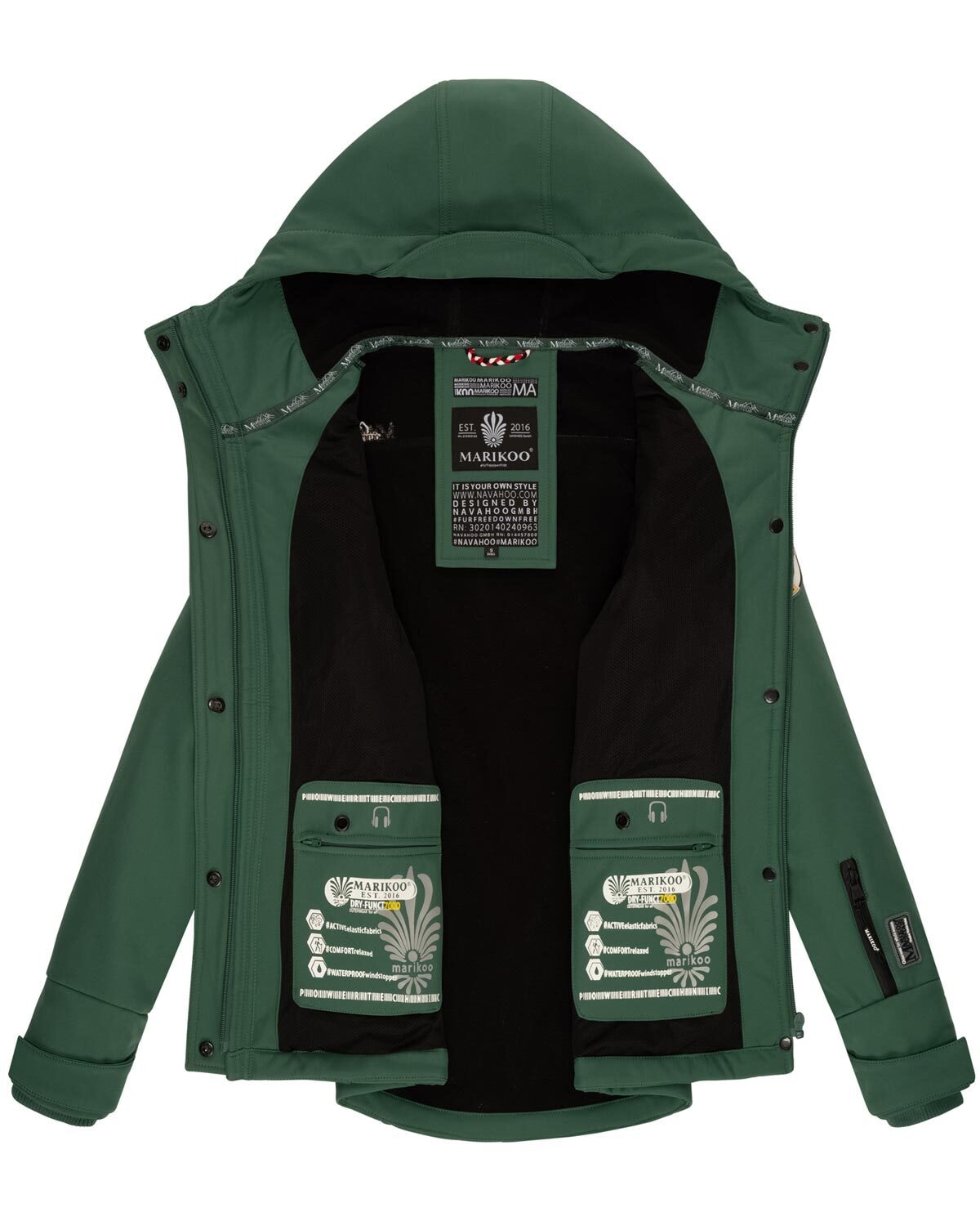 Marikoo Softshelljacke »Marikoo Kleinezicke Damen Softshell Jacke B864«