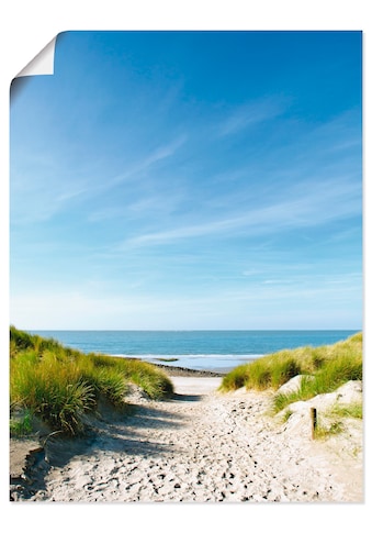 Artland Wandbild »Strand mit Sanddünen und Weg zur See«, Strand, (1 St.), in vielen... kaufen
