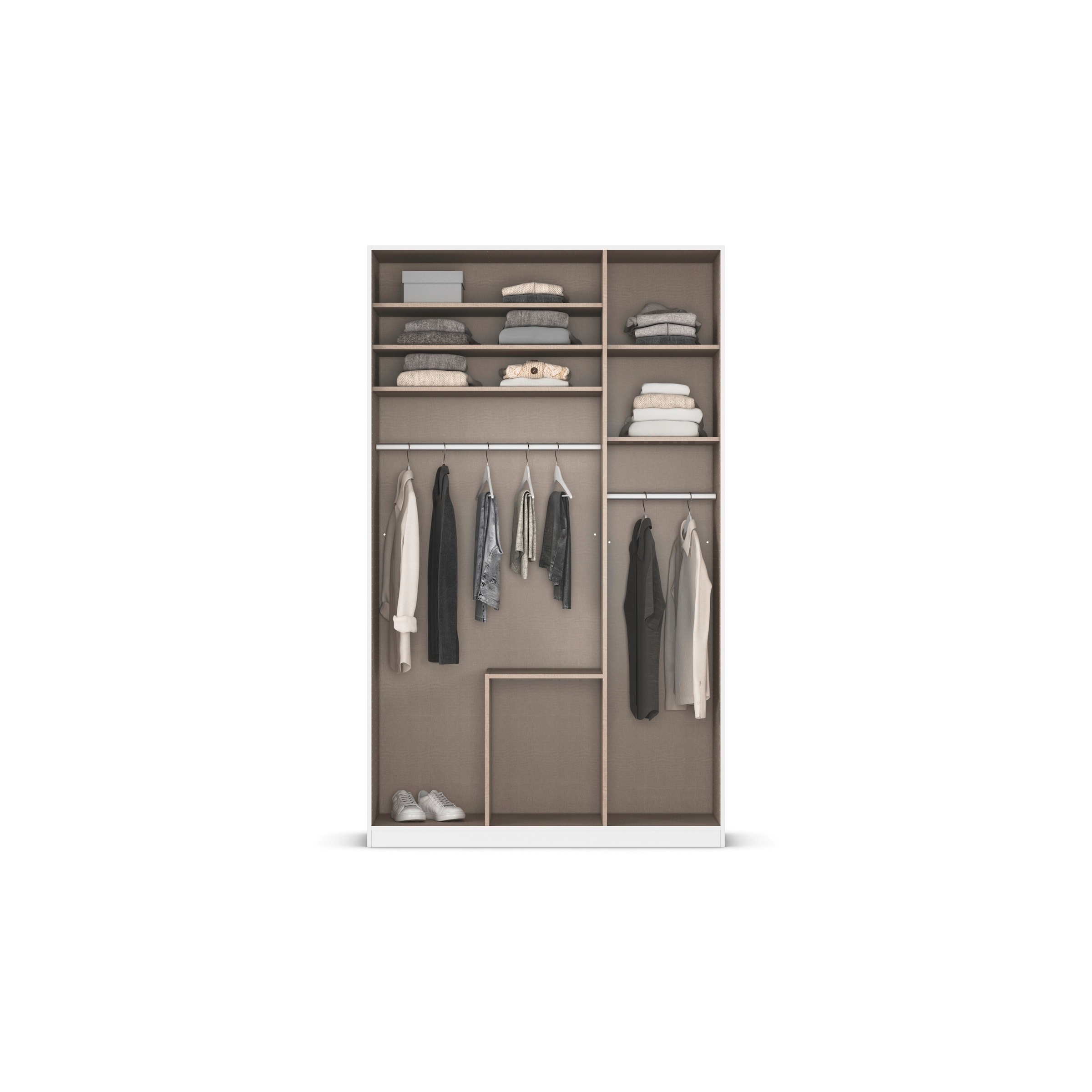 rauch Drehtürenschrank »Kleiderschrank Kleiderschränke Schrank Garderobe AGORDO mit Glasfront«, (in zwei Griff-Farben mit Glasfront), mit Außenschubkästen, in 6 Breiten und 2 Höhen MADE IN GERMANY