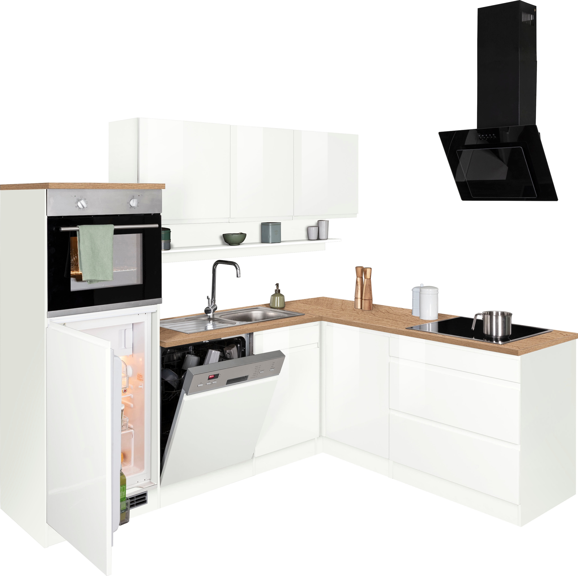 KOCHSTATION Winkelküche »KS-Virginia«, Stellbreite 230/190 cm, mit E-Geräten