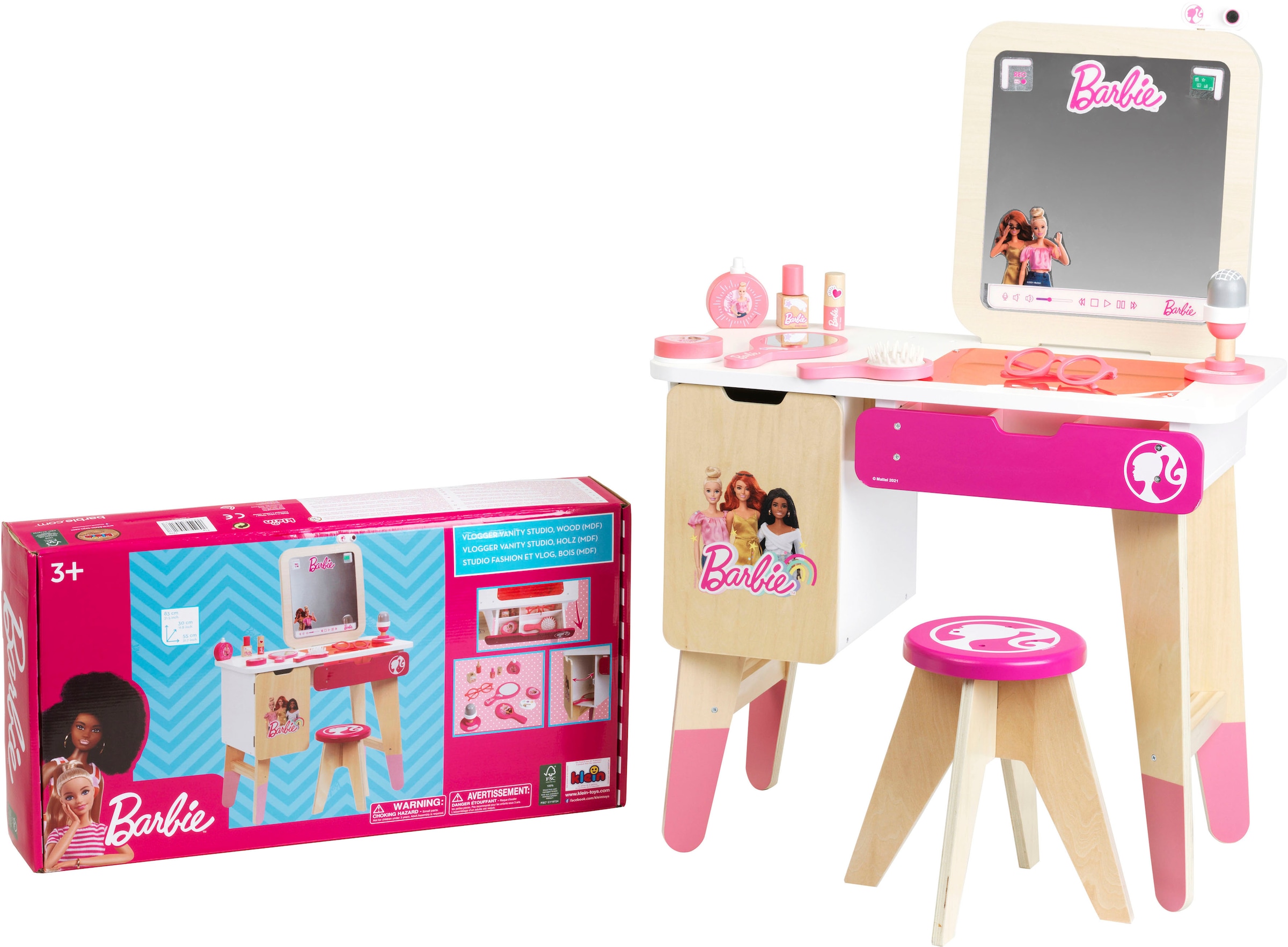 Barbie auf Klein Schminktisch Holz Raten »Holzspielzeug, kaufen Vloggerstudio«, aus