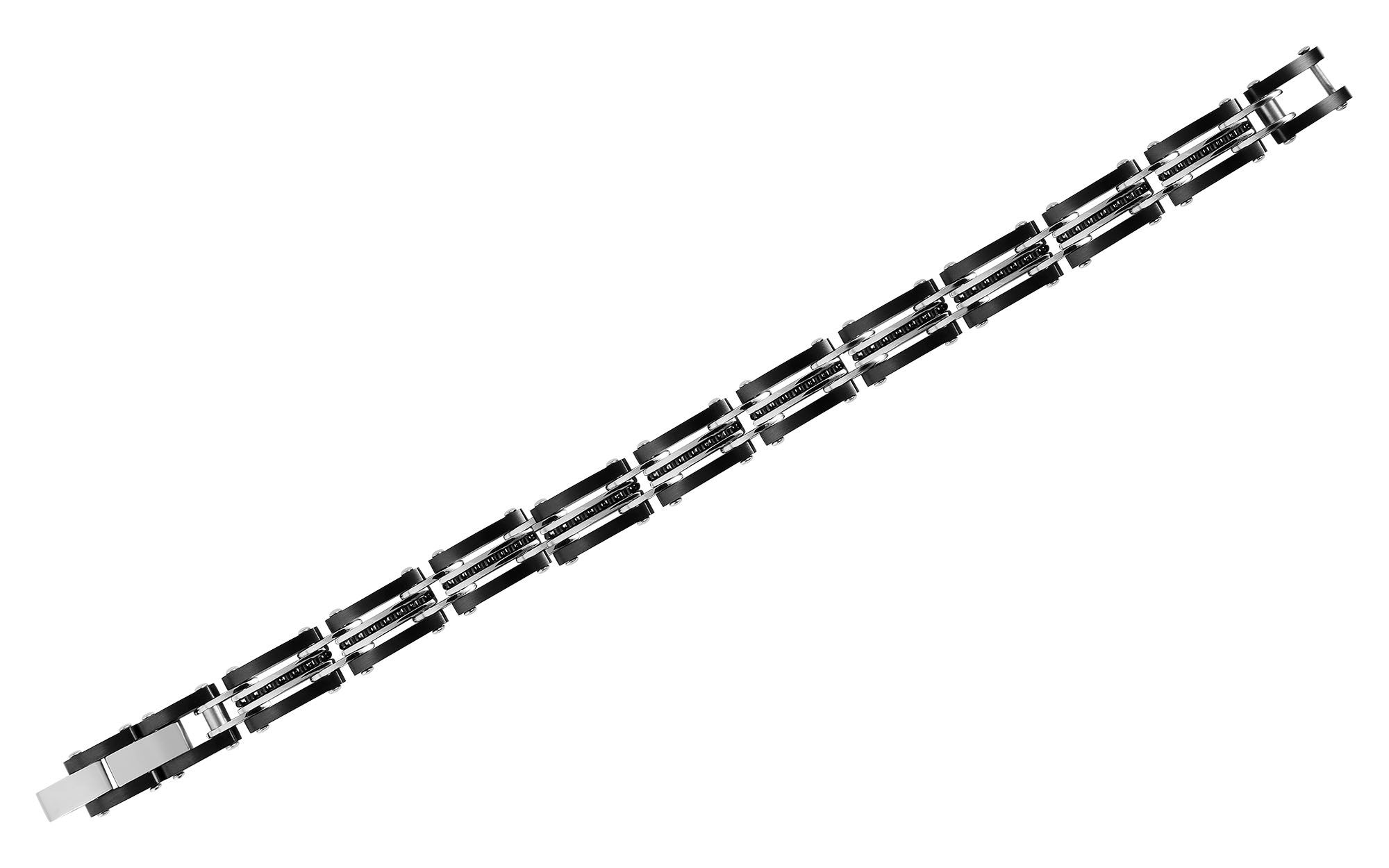 Adelia´s Gliederarmband »Herren Armband ¿ Gliederarmband aus Edelstahl 21 cm«