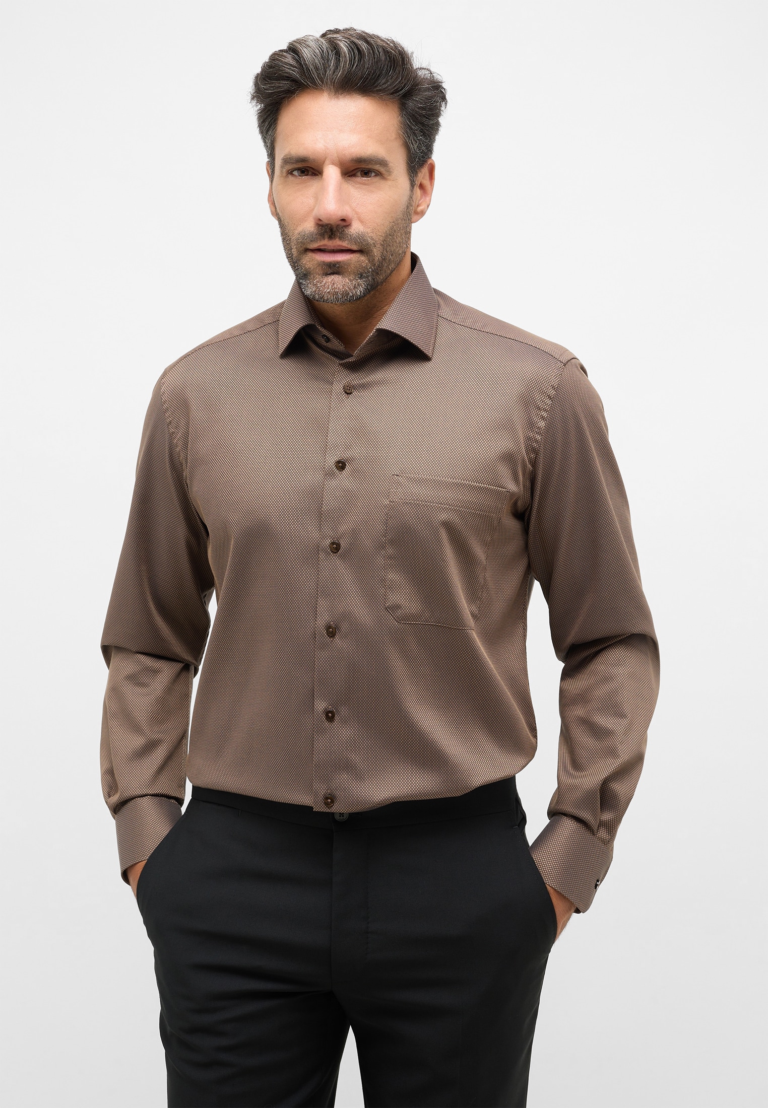 Eterna Langarmhemd »COMFORT FIT« NON IRON (bügelfrei)