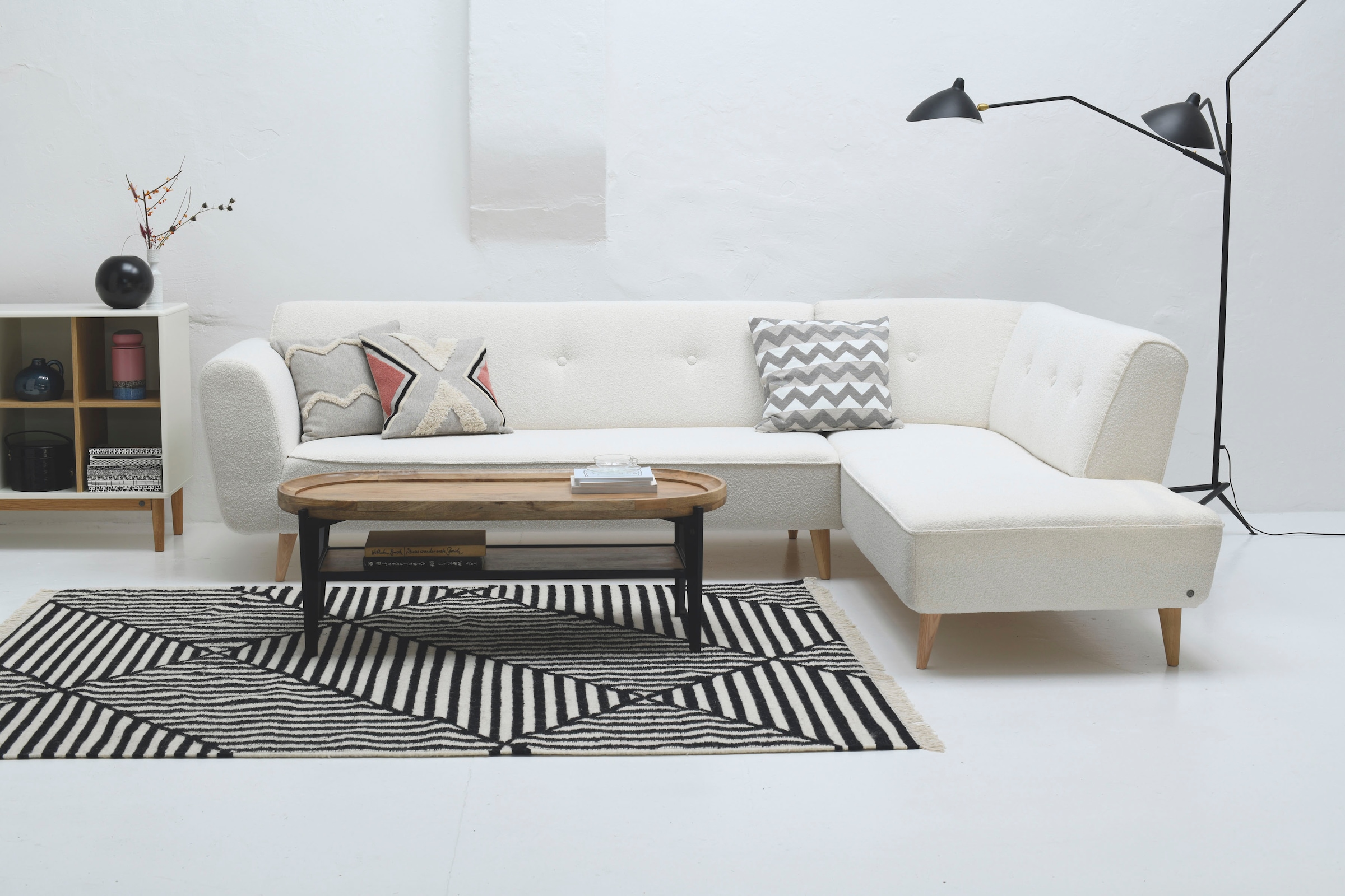 TOM TAILOR HOME Teppich »Criss Cross« rechteckig 5 mm Höhe handgewebt, mit Fransen, Boho-Style