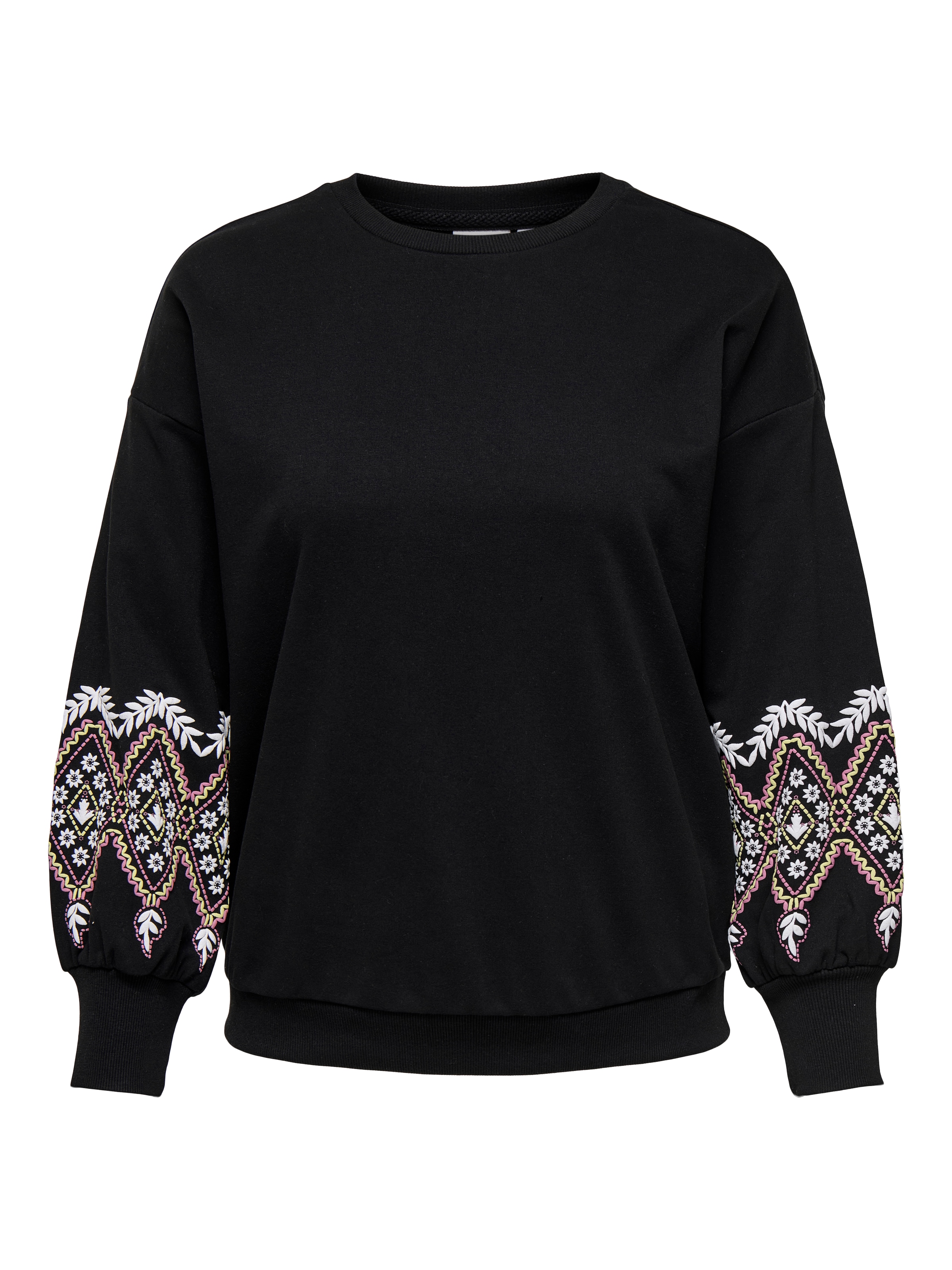 ONLY CARMAKOMA Sweatshirt »CARBROOKE L/S O-NECK PRINT SWT JRS NOOS«, Baumwollmischung, regular fit
