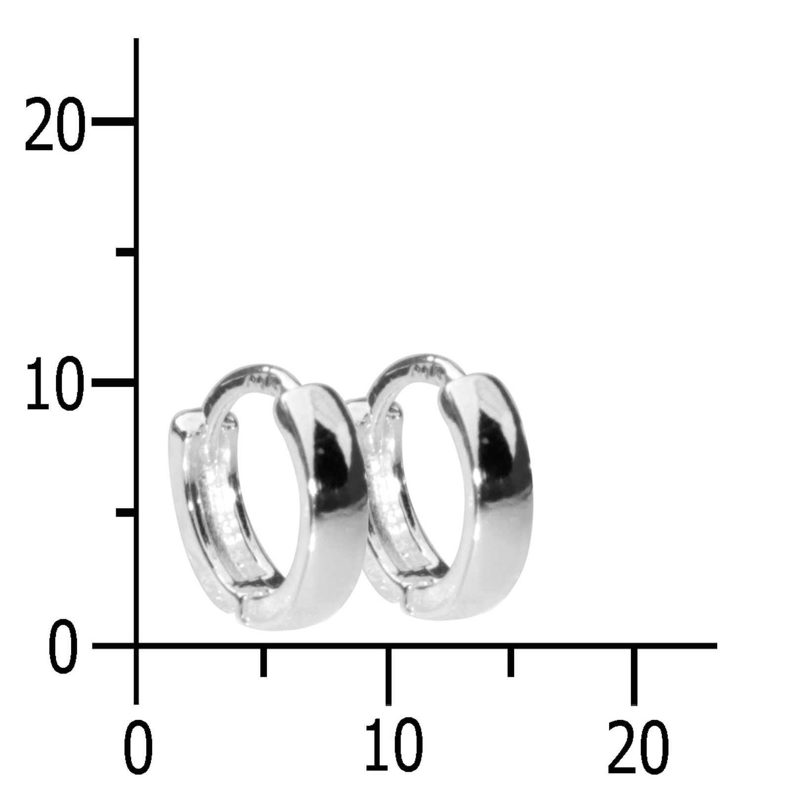 OSTSEE-SCHMUCK Klappcreolen »- Babsi 10.25 - Silber 925/000 -,«
