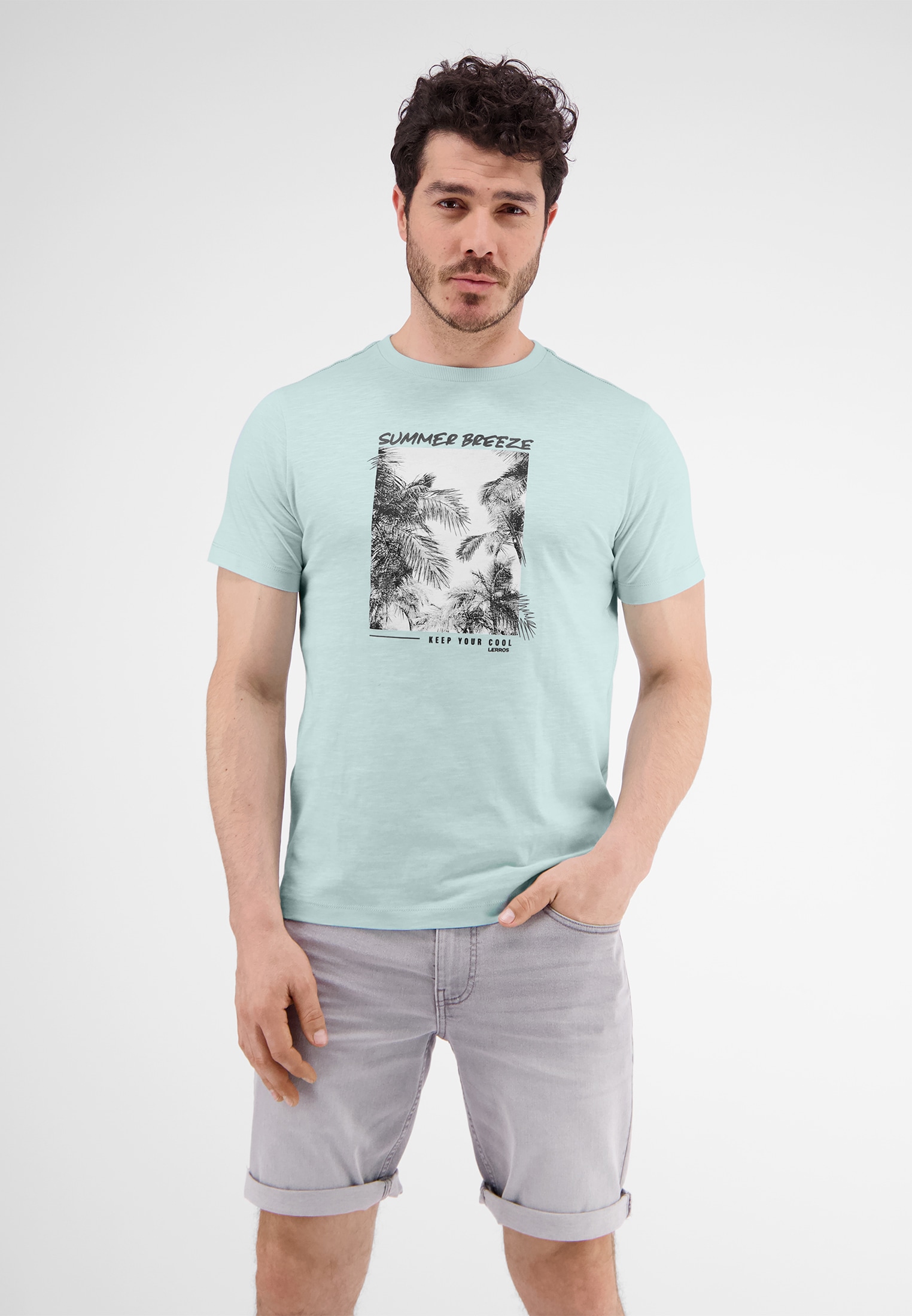 LERROS T-Shirt »T-Shirt mit Fotoprint«