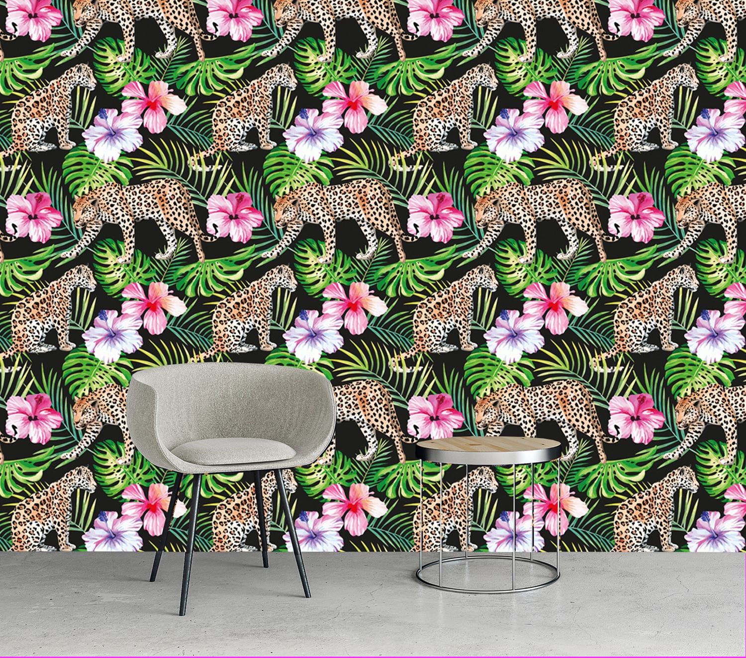 queence Vinyltapete »Tropico«, bedruckt-Motiv-botanisch-floral-gemustert-natürlich, 90x250cm, selbstklebend, kinderleichte Anbringung, Sticker