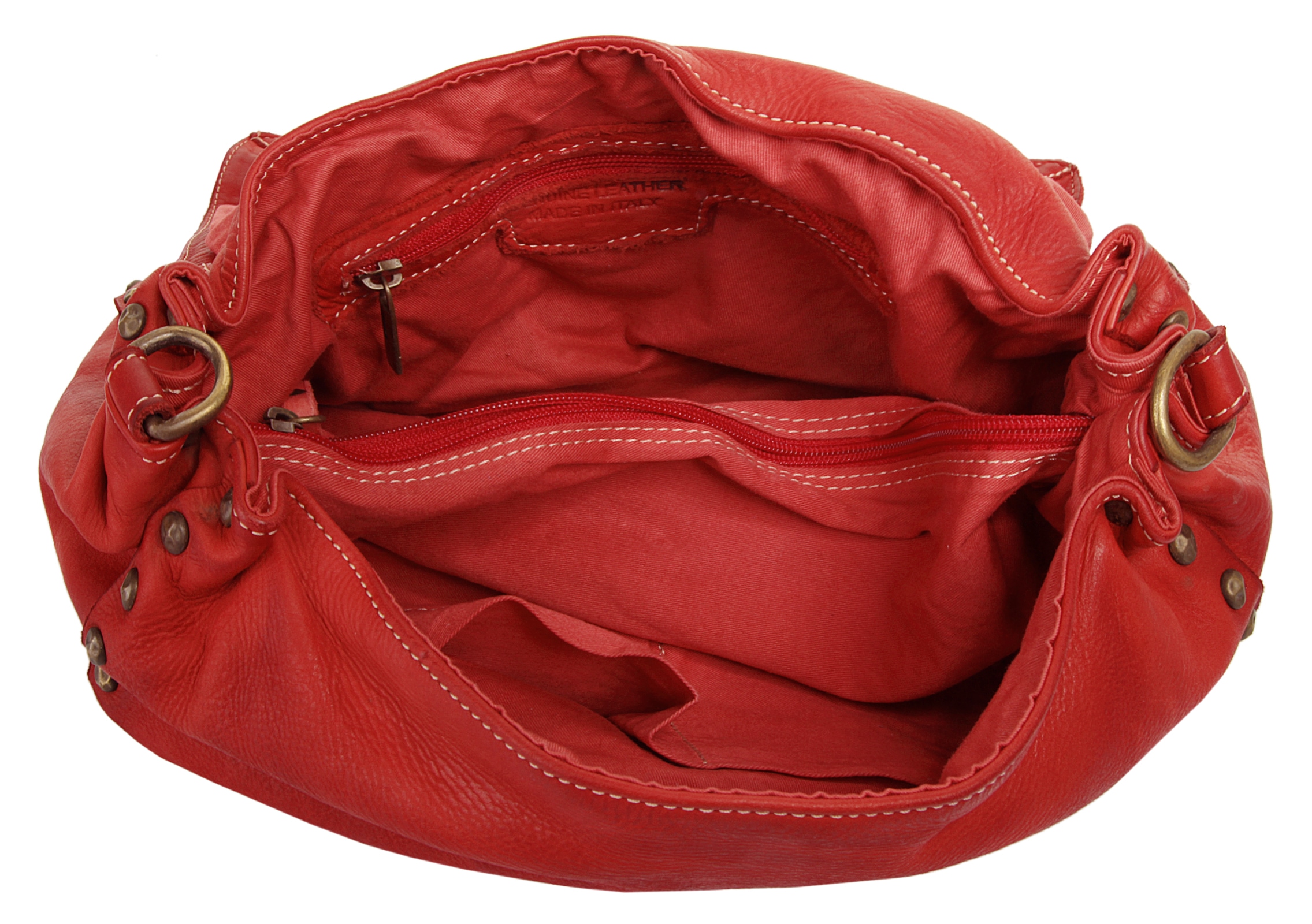 Samantha Look Henkeltasche, echt Leder, Made in Italy