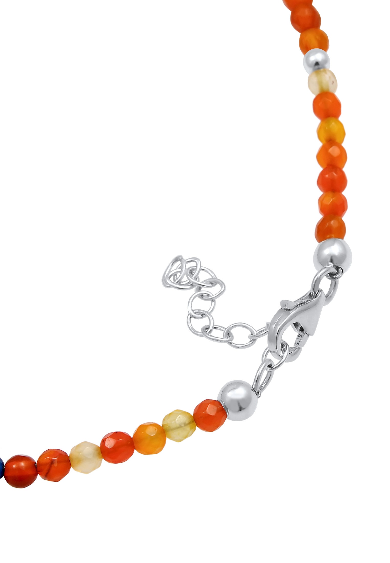 Nenalina Fußkette »Fußschmuck Achat Kugeln Bunt Sommer Beach Festival 925 Silber«