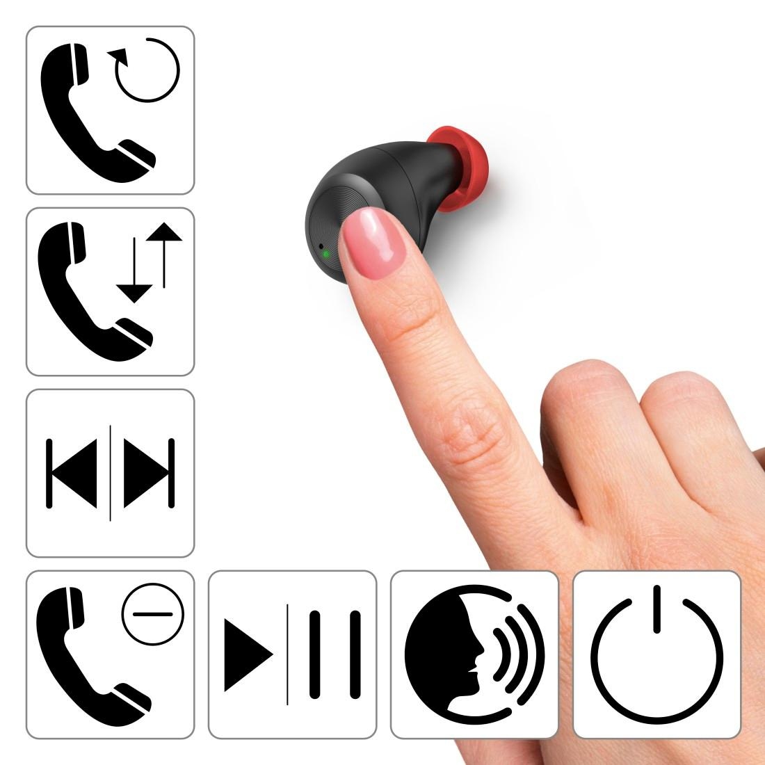 Hama Bluetooth-Kopfhörer »Bluetooth-Kopfhörer True Wireless In-Ear Sprachsteuerung«