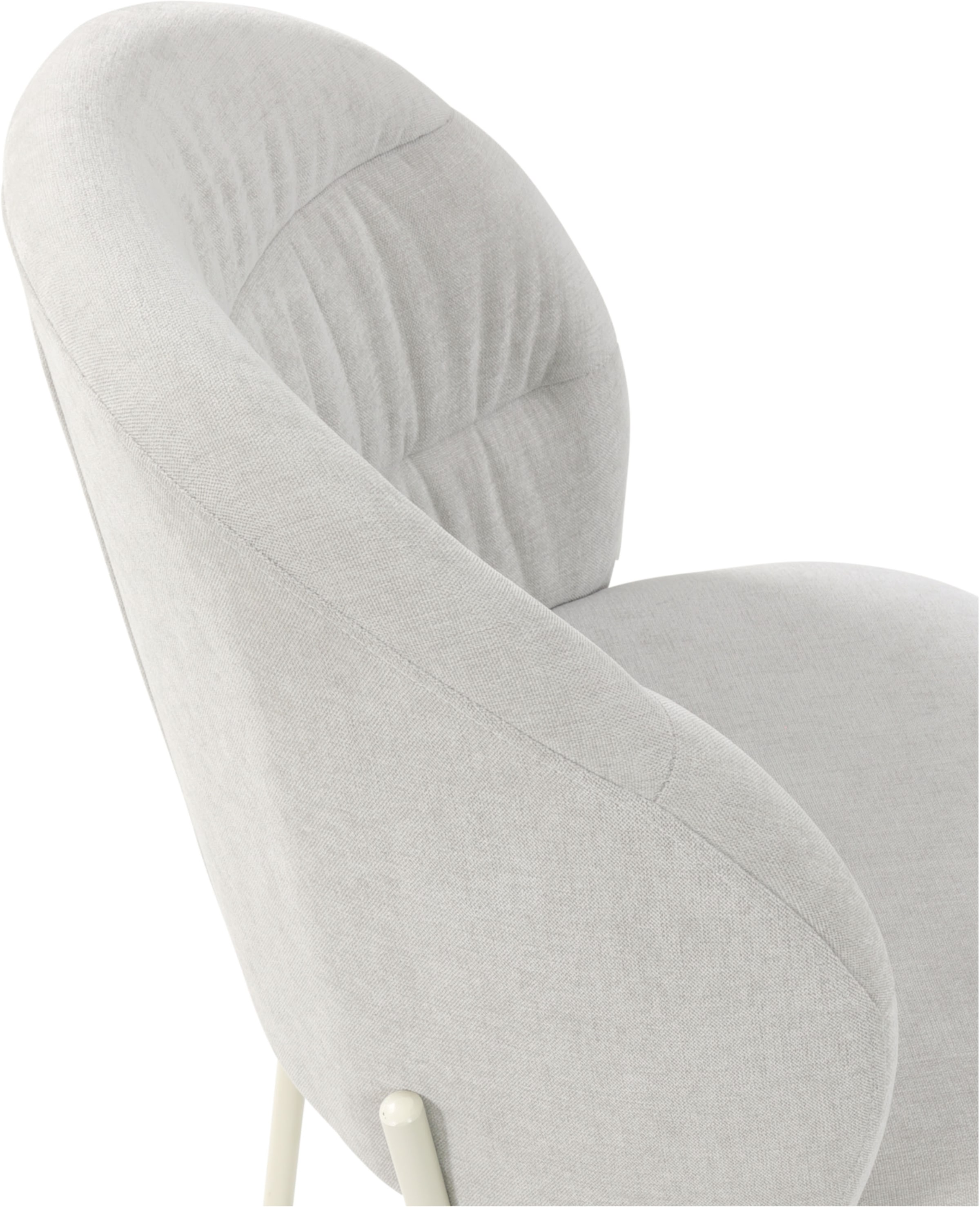 TOM TAILOR HOME 4-Fußstuhl »LEAF CHAIR«, (Set), 2 St., Chenille, 4-Fußgestell, Raffung in der Rückenlehne